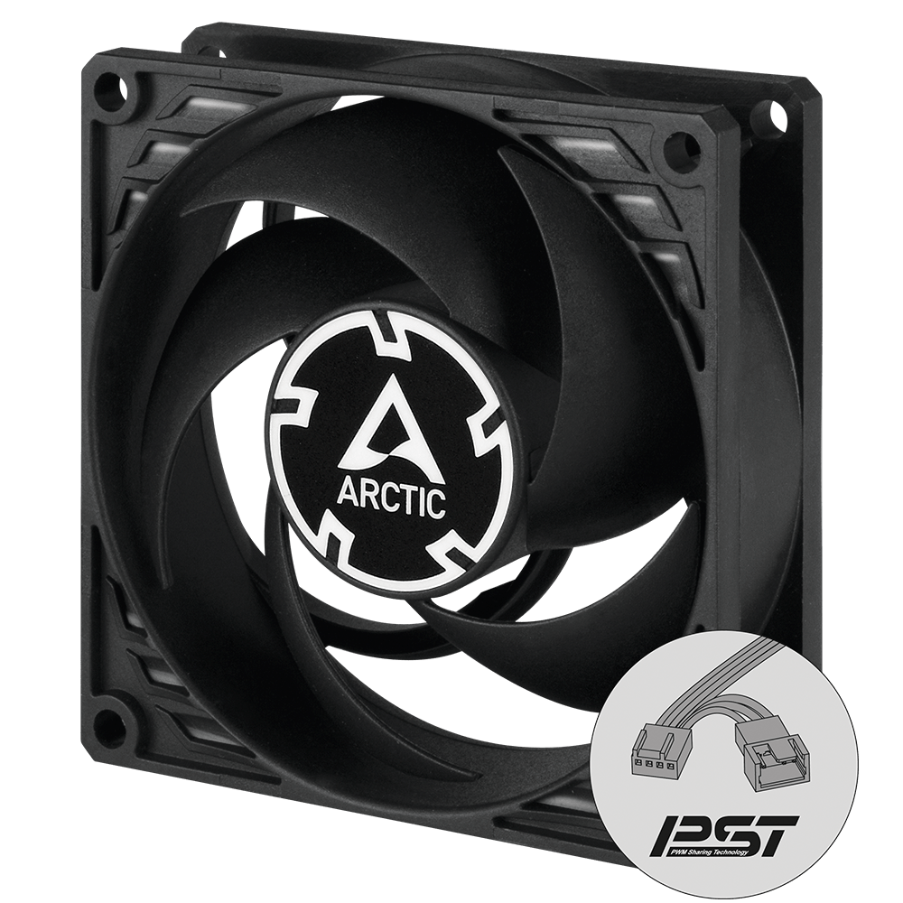 VENTILATOR ARCTIC PC, P8 PWM PST (Black),"ACFAN00150A"