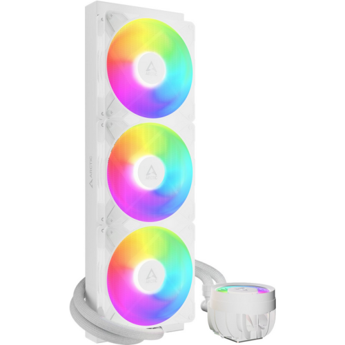 COOLER Arctic "Liquid Freezer III Pro 420 ARGB", skt. LGA1851, LGA 1700, AM4, AM5, racire cu lichid, 3 x 140mm, 400 - 2500 RPM, ARGB adresabil, alb "ACFRE00189A"