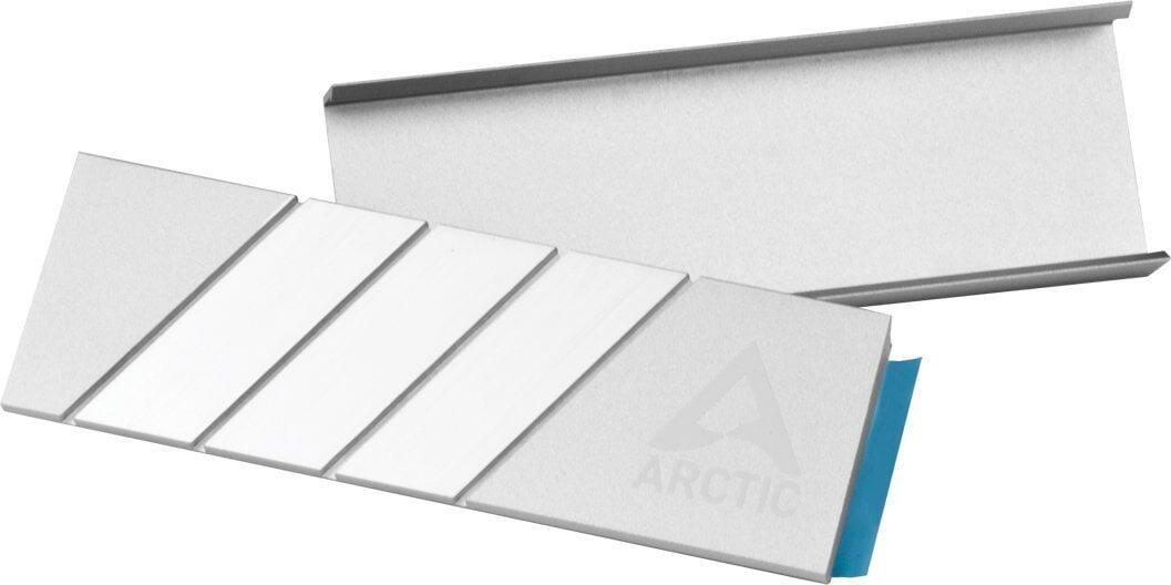 Cooler pasiv pentru SSD Arctic "M2 Pro", 2x thermal pad inclus, Aluminiu, compatibil SSD M.2, argintiu, "ACOTH00002A"