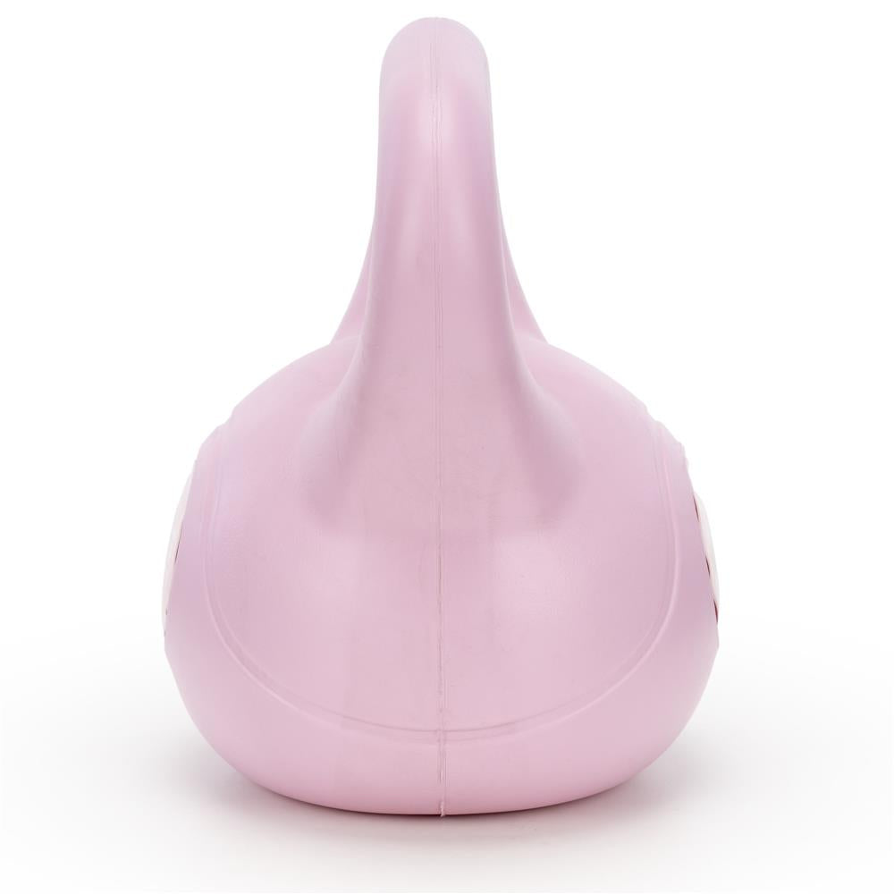 Kettlebell 10 kg, bitum cu invelis rezistent ABS, 25x27 cm, roz