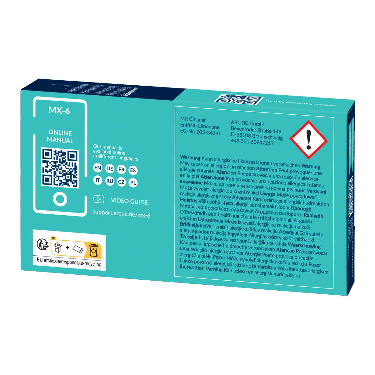 PASTA SILICONICA ARCTIC MX-6, 4g, cu MX Cleaner 6buc,"ACTCP00084A"