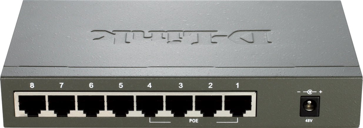 SWITCH PoE D-LINK 8 porturi 10/100Mbps (4 PoE), IEEE 802.3af, carcasa metalica, "DES-1008PA"