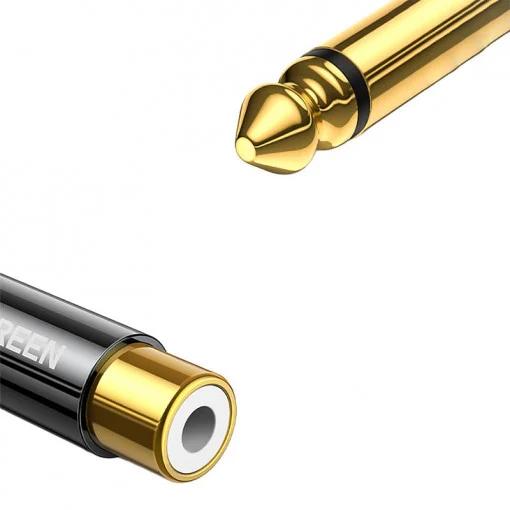 ADAPTOR audio Ugreen, "AV169" 6.35 mm (T) la RCA (M), auriu "80731" - 6957303887316