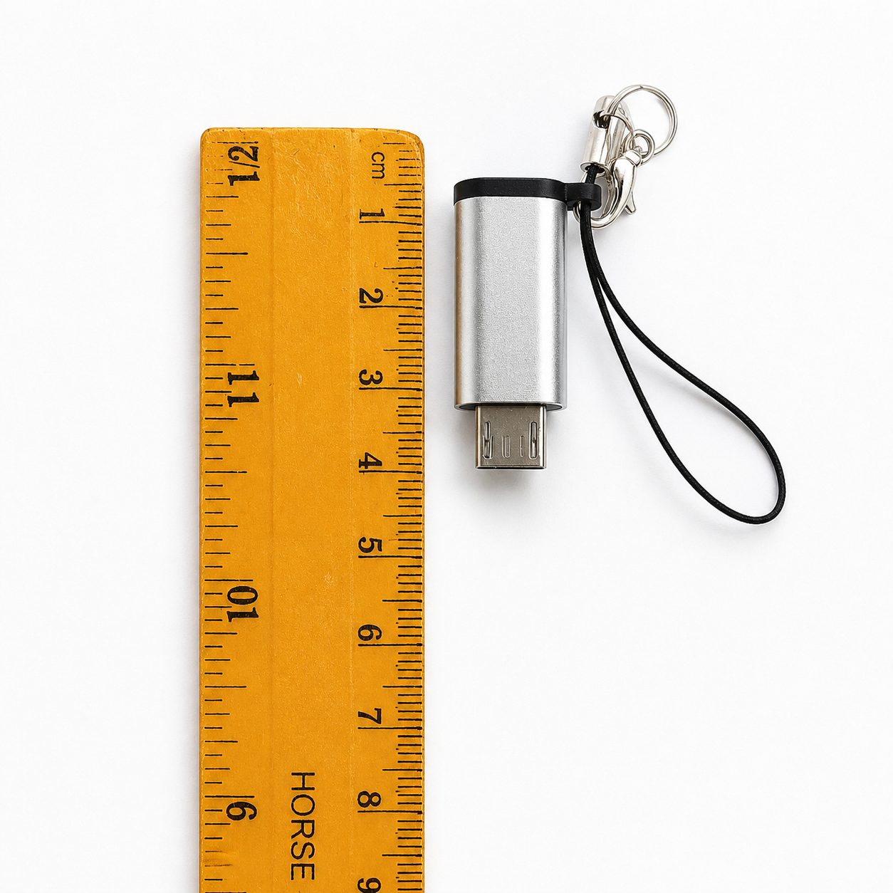 Adaptor Type C (mama) to micro USB (tata) cu Agatatoare Breloc inclusa, Argintiu