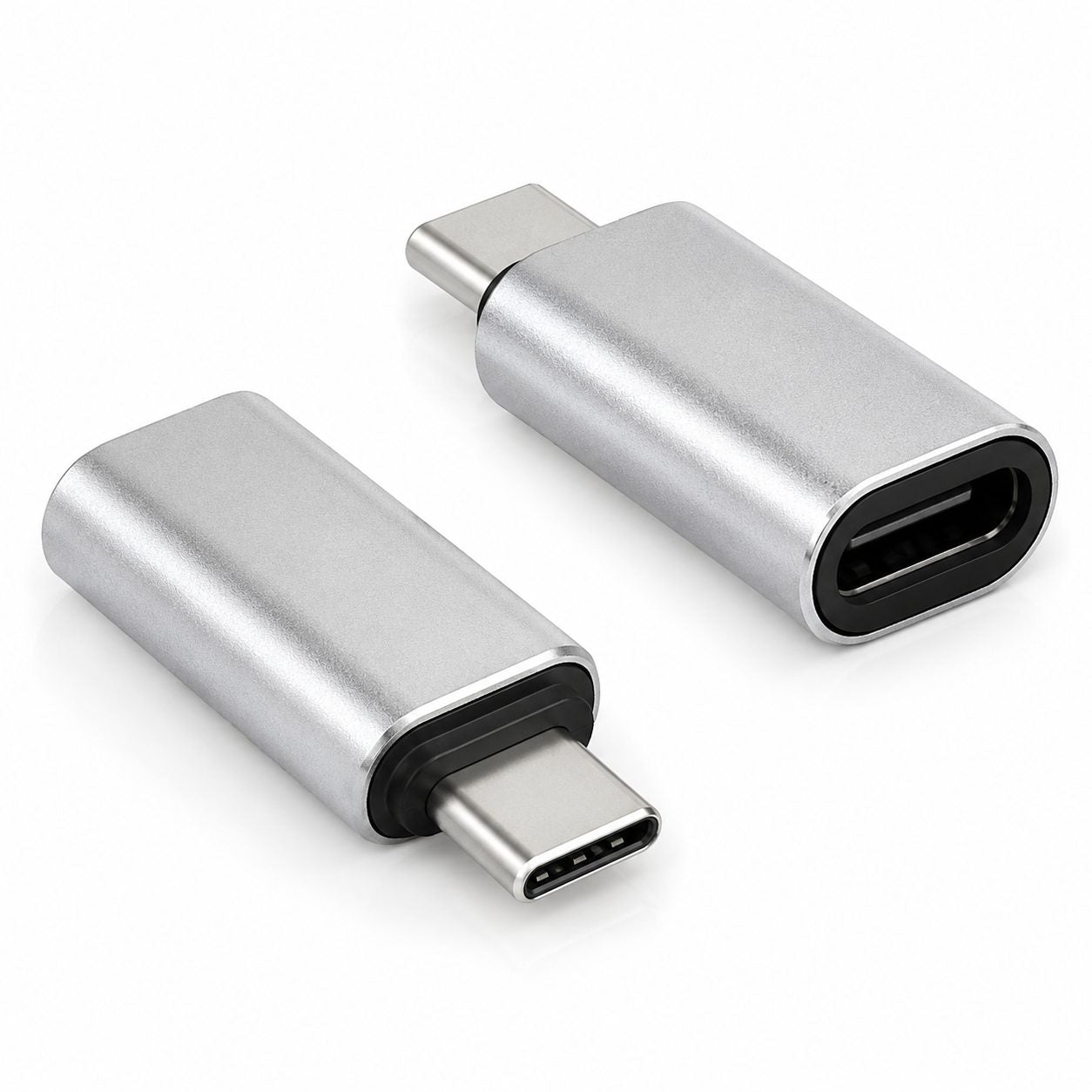 Adaptor Type C (mama) to micro USB (tata) cu Agatatoare Breloc inclusa, Argintiu