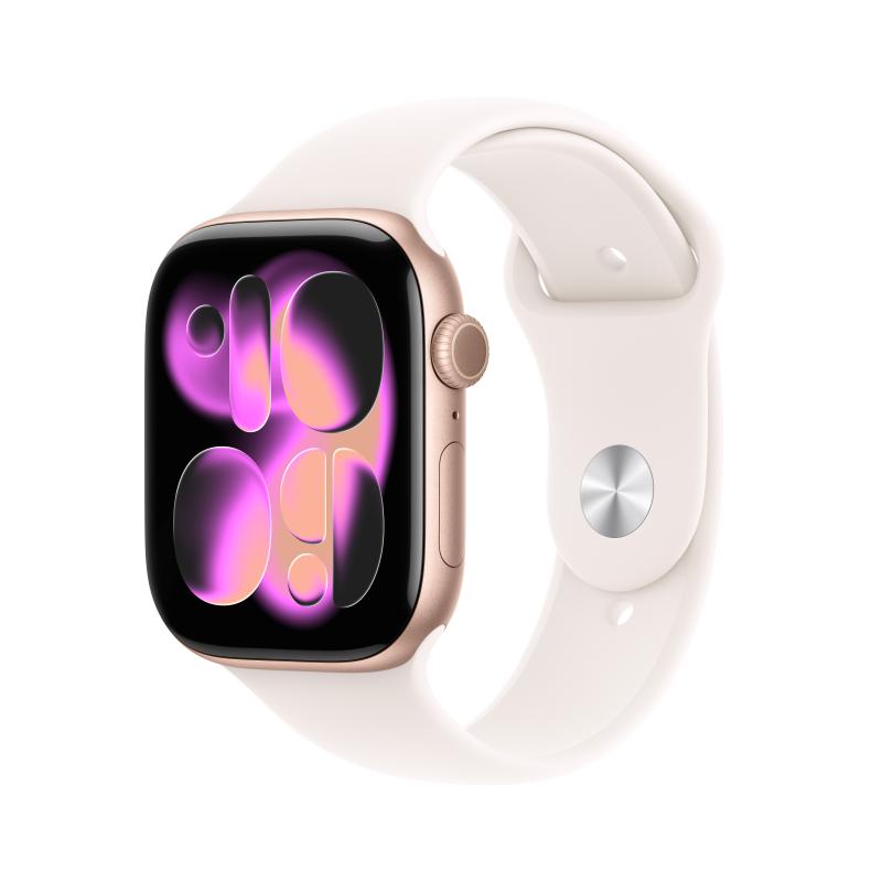Apple AW S11 46 GPS RoseG Alum LBlush Band M/L