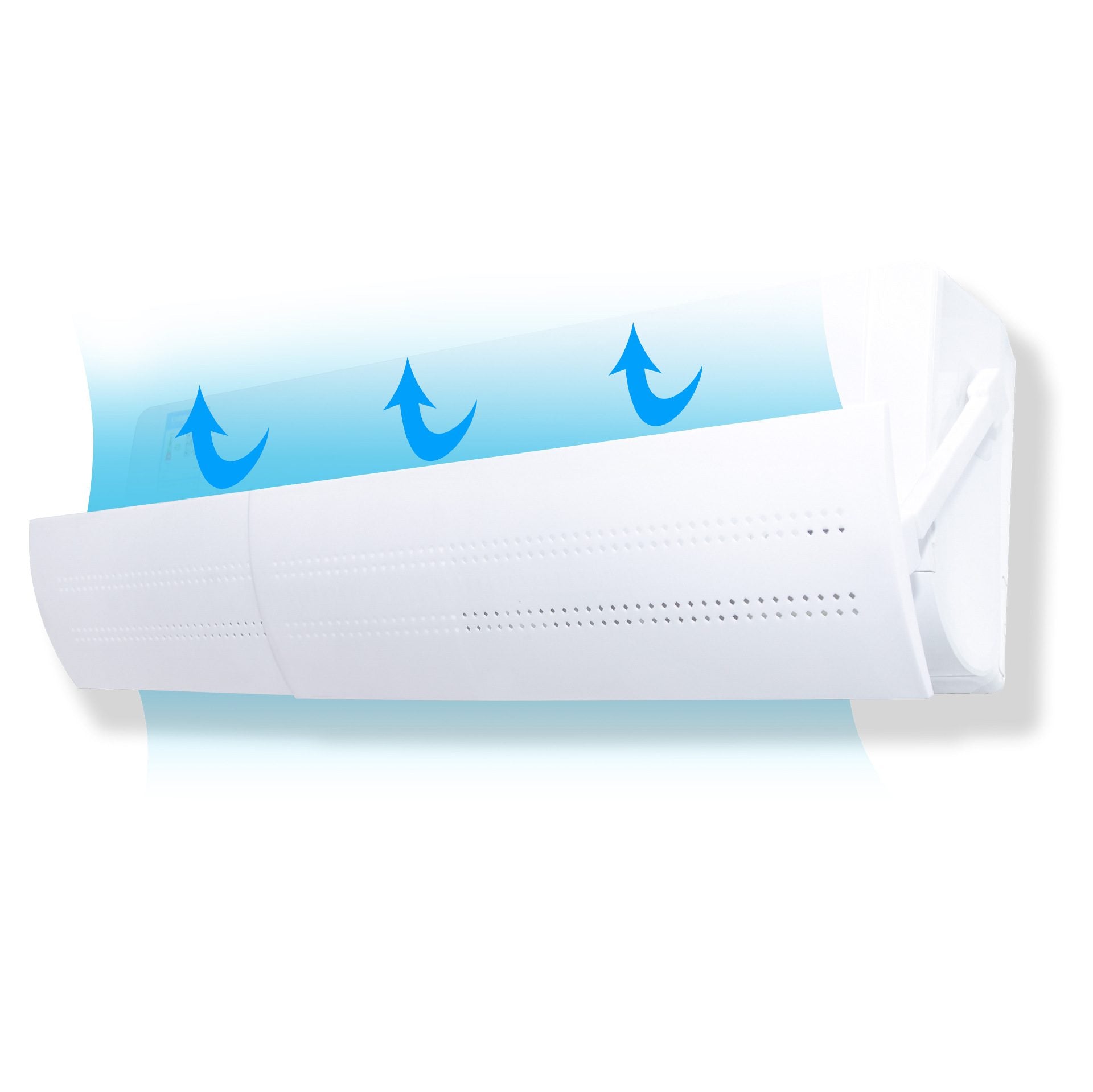 Deflector pentru Aer Conditionat, Model M cu Deschidere Completa, Accesoriu pentru Directionarea Fluxului de Aer si Reducerea Curentului Direc, 56 x 18 cm