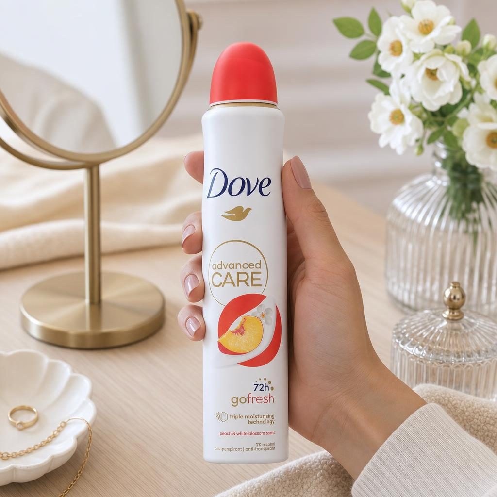 Antiperspirant Deodorant, Dove, 200 ml Advanced Care Peach White Blossom 72H