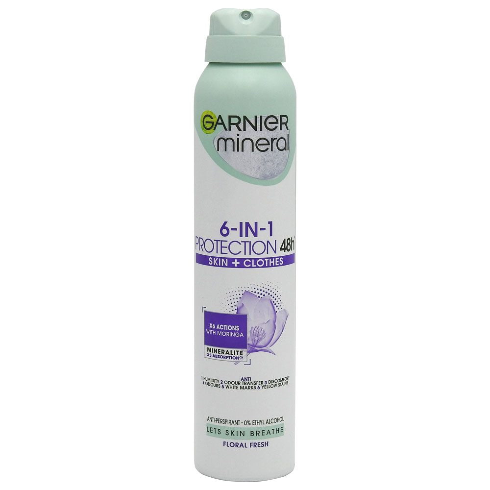 Antiperspirant Deodorant, Garnier, 200 ml 6in1 Protection Floral
