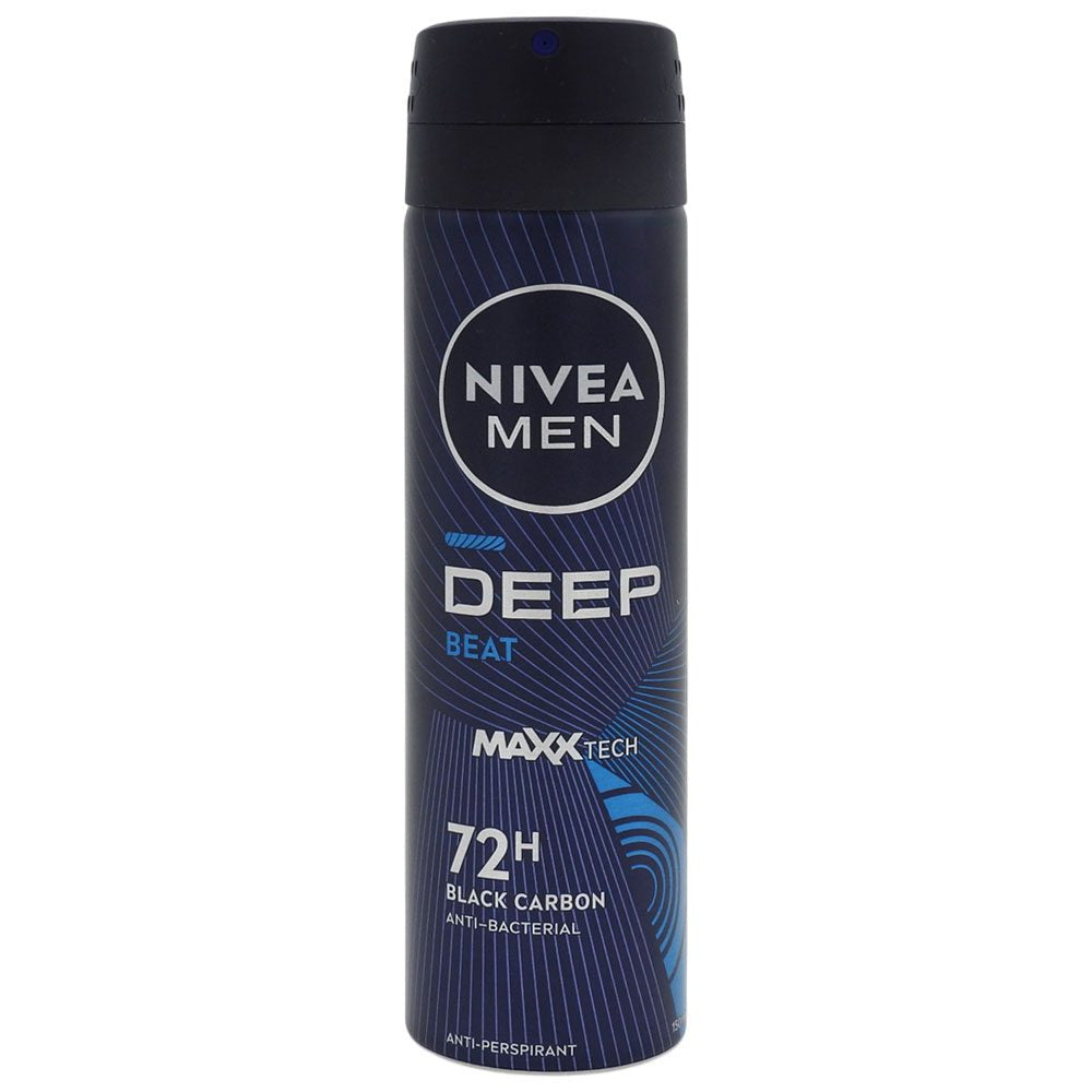 Antiperspirant Deodorant, Nivea, 150 ml Men Deep Beat Black Carbon 72H