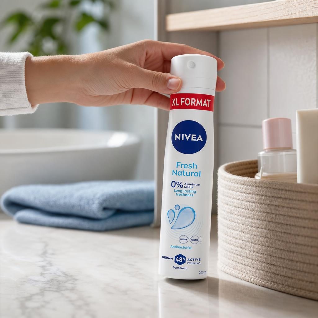 Antiperspirant Deodorant, Nivea, 200 ml Fresh Natural