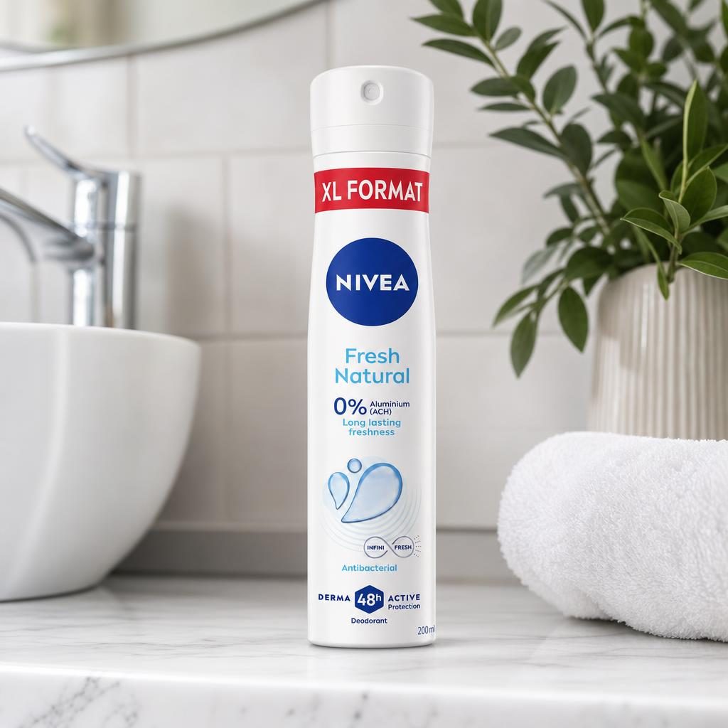 Antiperspirant Deodorant, Nivea, 200 ml Fresh Natural
