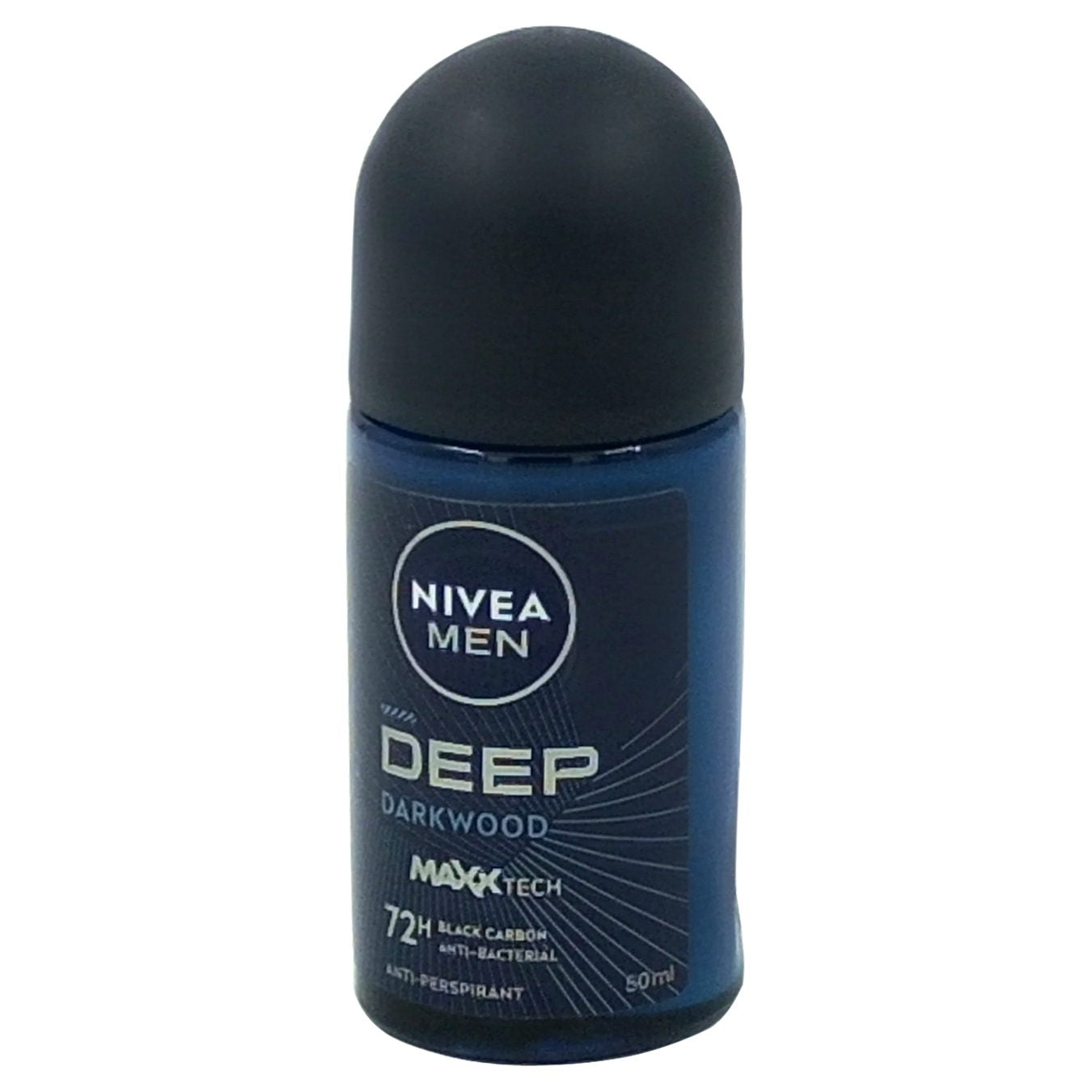 Antiperspirant Roll-On, Nivea, 50 ml Men Deep Black Carbon Dark Wood 72H