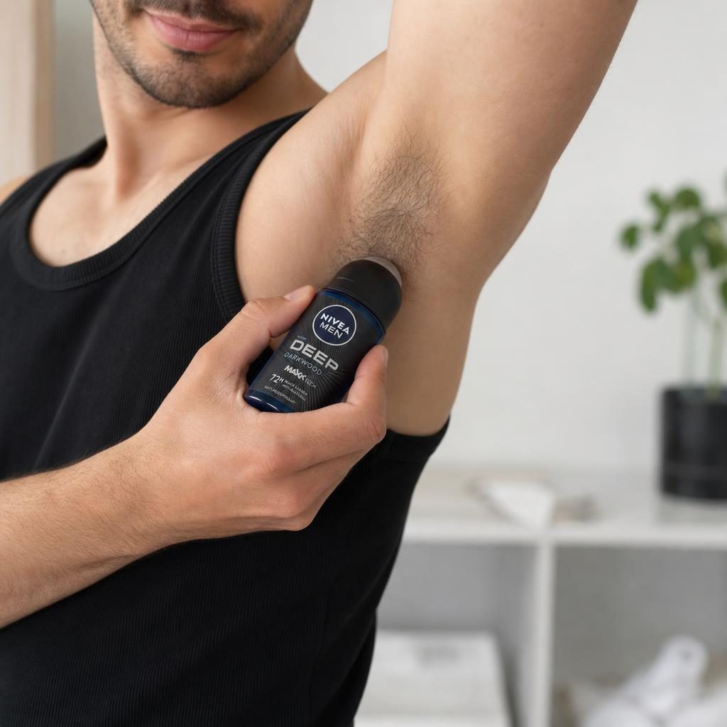 Antiperspirant Roll-On, Nivea, 50 ml Men Deep Black Carbon Dark Wood 72H