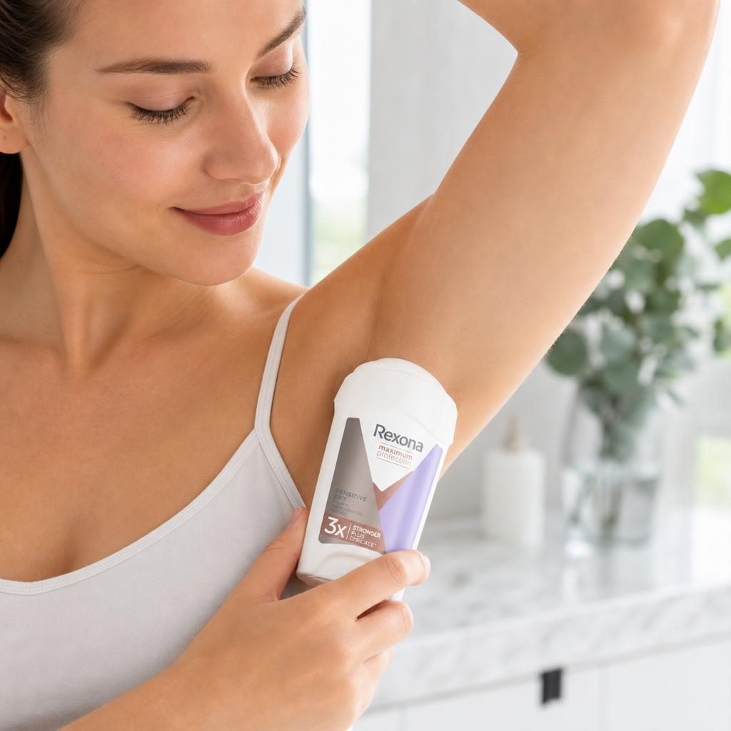 Antiperspirant Stick Crema, Rexona Maximum, Protectie 96 h, 45 ml Sensitive Dry