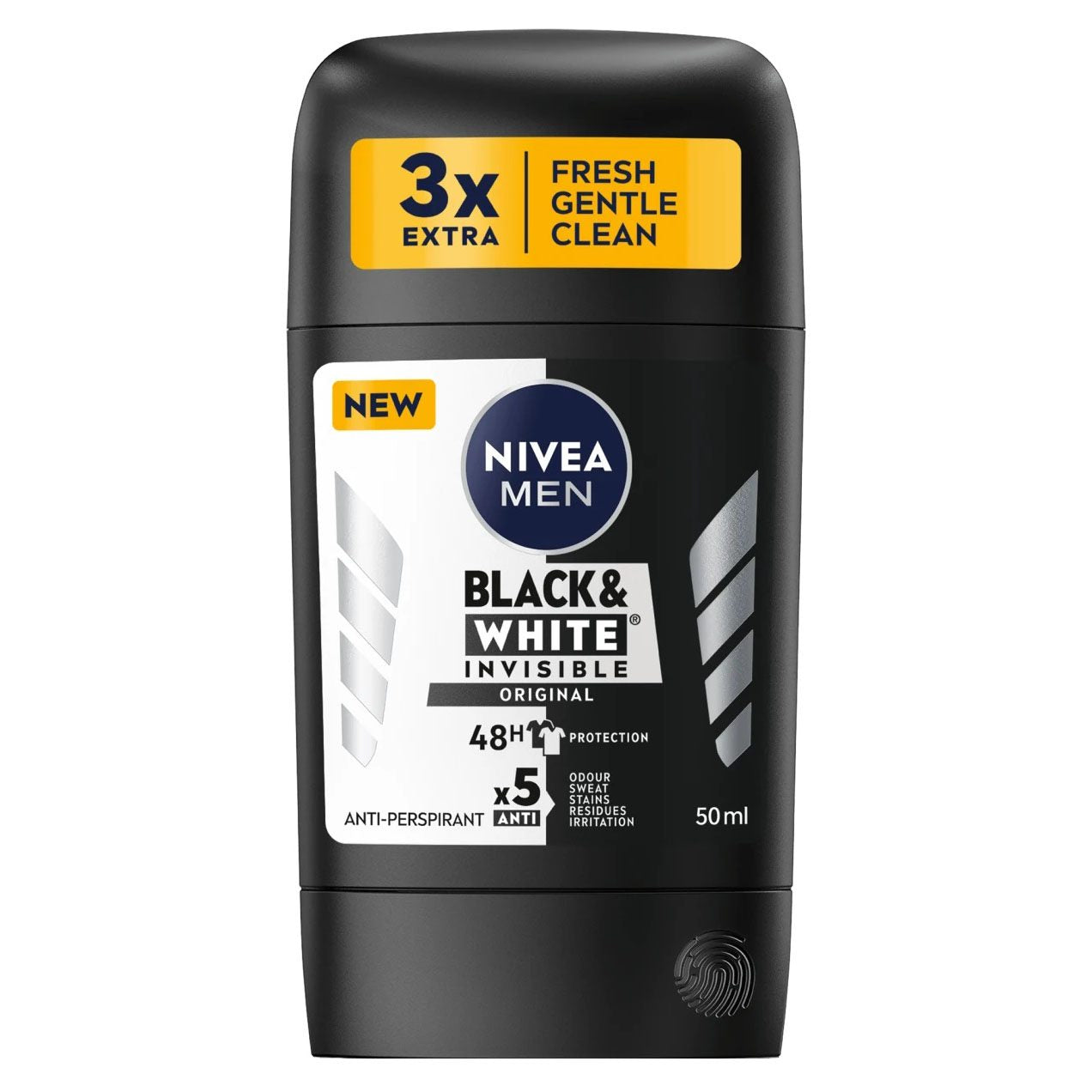 Antiperspirant Stick, Nivea, 50 ml Men Invisible Bw Original