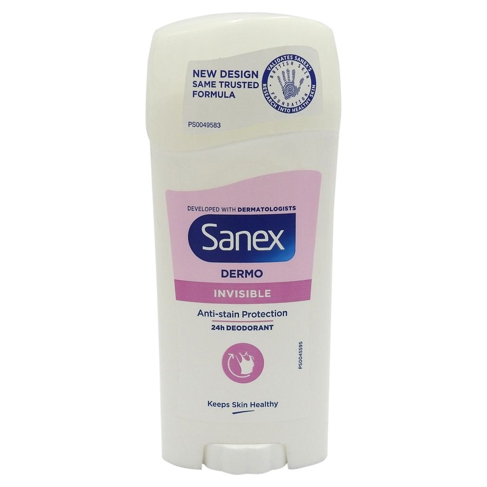 Antiperspirant Stick, Sanex, Dermo 65 ml Anti Urme Albe