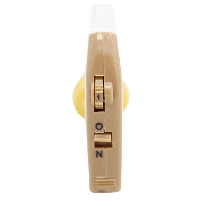 Aparat Auditiv, X-168, Aparat pentru Auz Perfect, fixare usoara, Amplificator de sunet in ear, Baterie inclusa pentru Canalul Auditiv, Bej