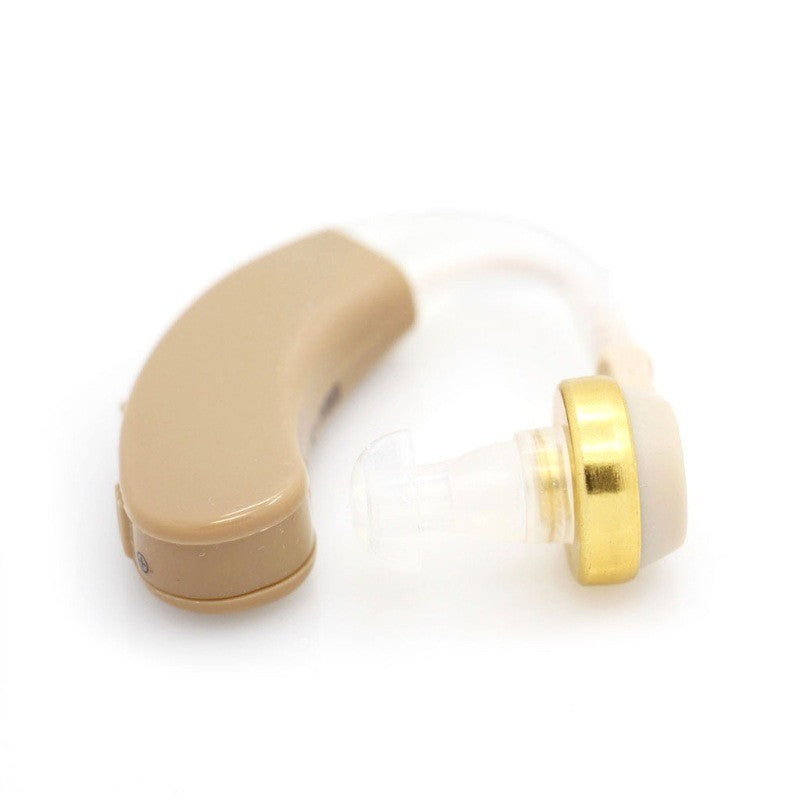 Aparat Auditiv, X-168, Aparat pentru Auz Perfect, fixare usoara, Amplificator de sunet in ear, Baterie inclusa pentru Canalul Auditiv, Bej