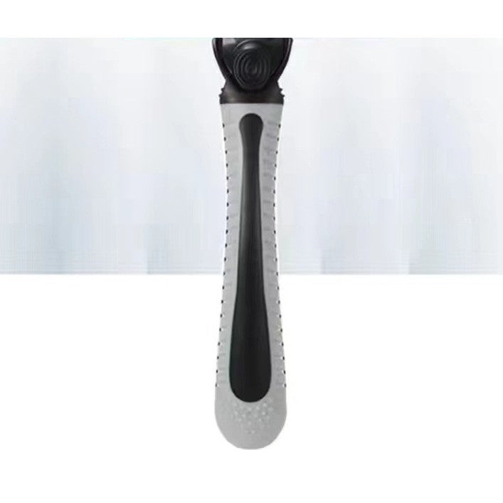 Aparat de Ras Manual, Flippy, din Otel Inoxidabil, Suport Lama + 4 Capete de Schimb Incluse, Cutie pentru Lame, Negru