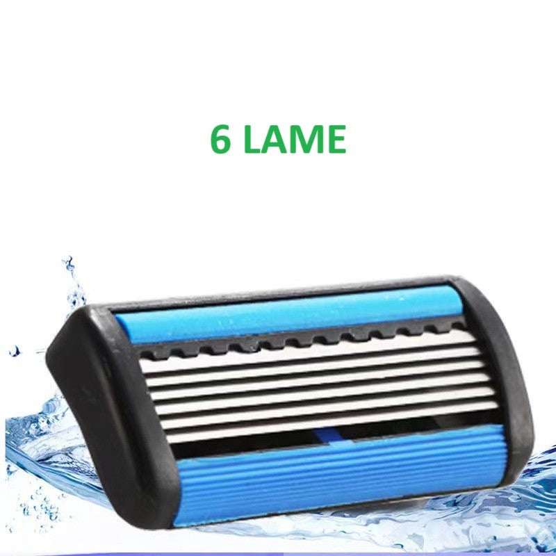 Aparat de Ras Manual, Flippy, din Otel Inoxidabil, Suport Lama + 4 Capete de Schimb Incluse, Cutie pentru Lame, Negru