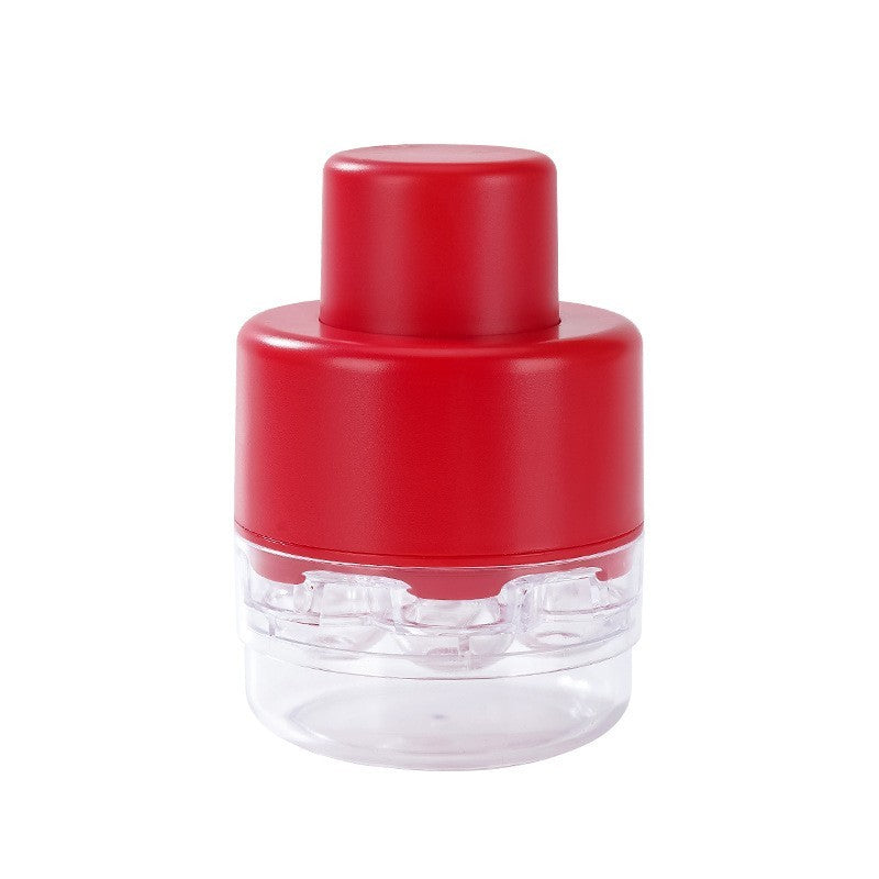 Dispozitiv de Scos Samburi, Manual, cu 7 Gauri, pentru Cirese, 13 x 9.2 cm, din ABS, Rosu