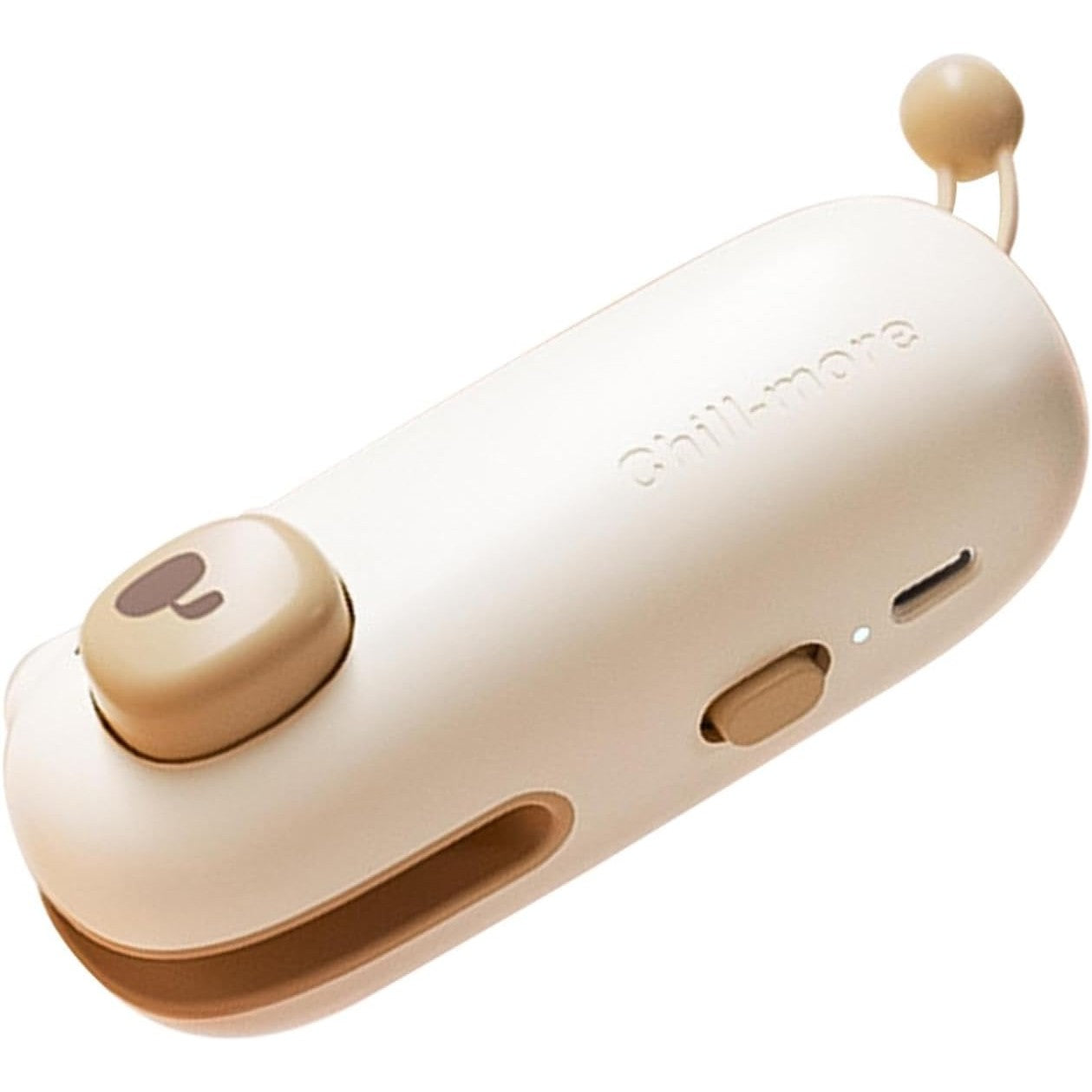 Aparat de Sigilat Ambalaje, Incarcare USB Tip C, 400 mAh, 10.2 x 3.7 x 4.3 cm, Model Ursulet, Maro