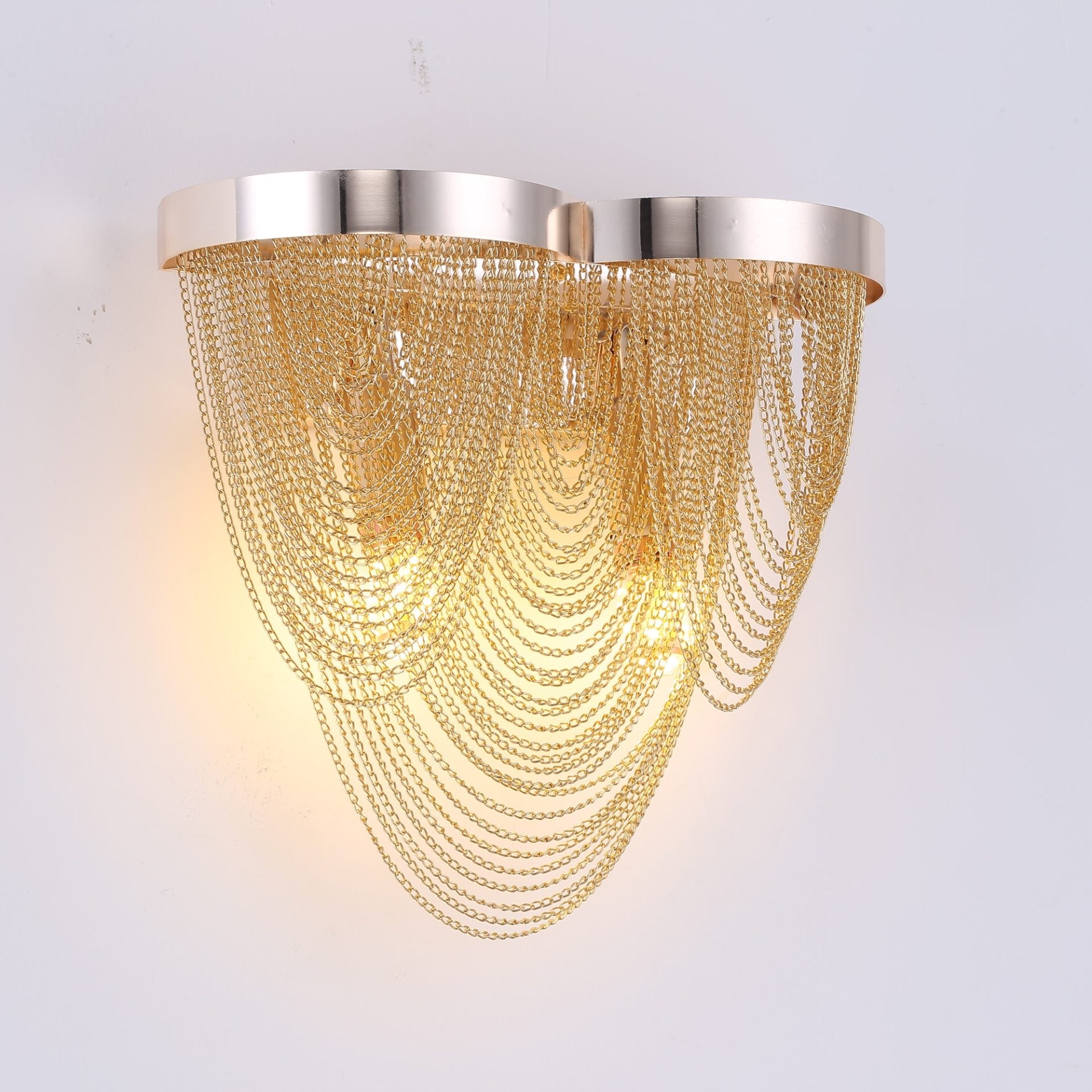 Aplica Aurora, 2xE14, Diametru 23 cm, Auriu, Metal