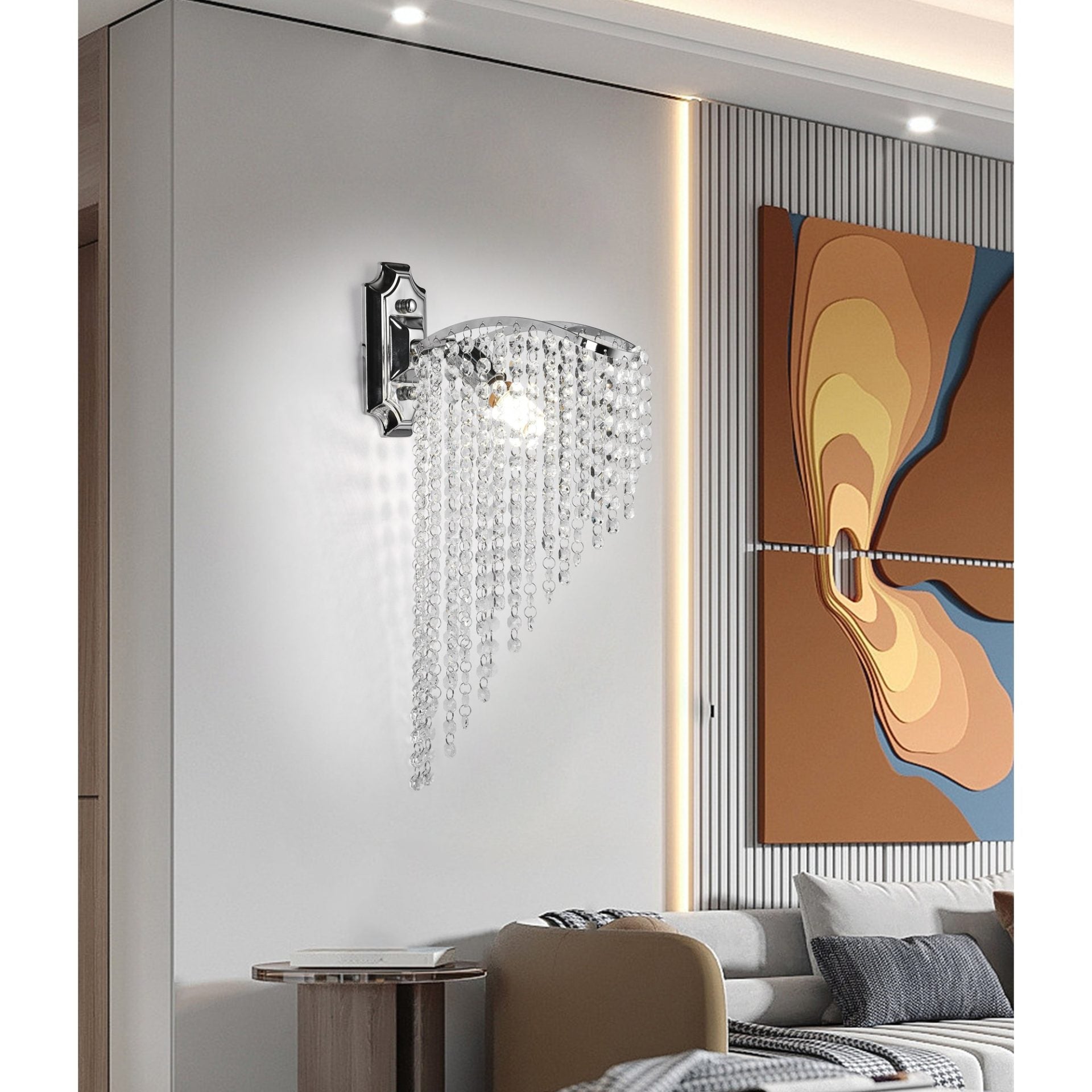 Aplica Cristal Ander 1x E14 Crom Lucios