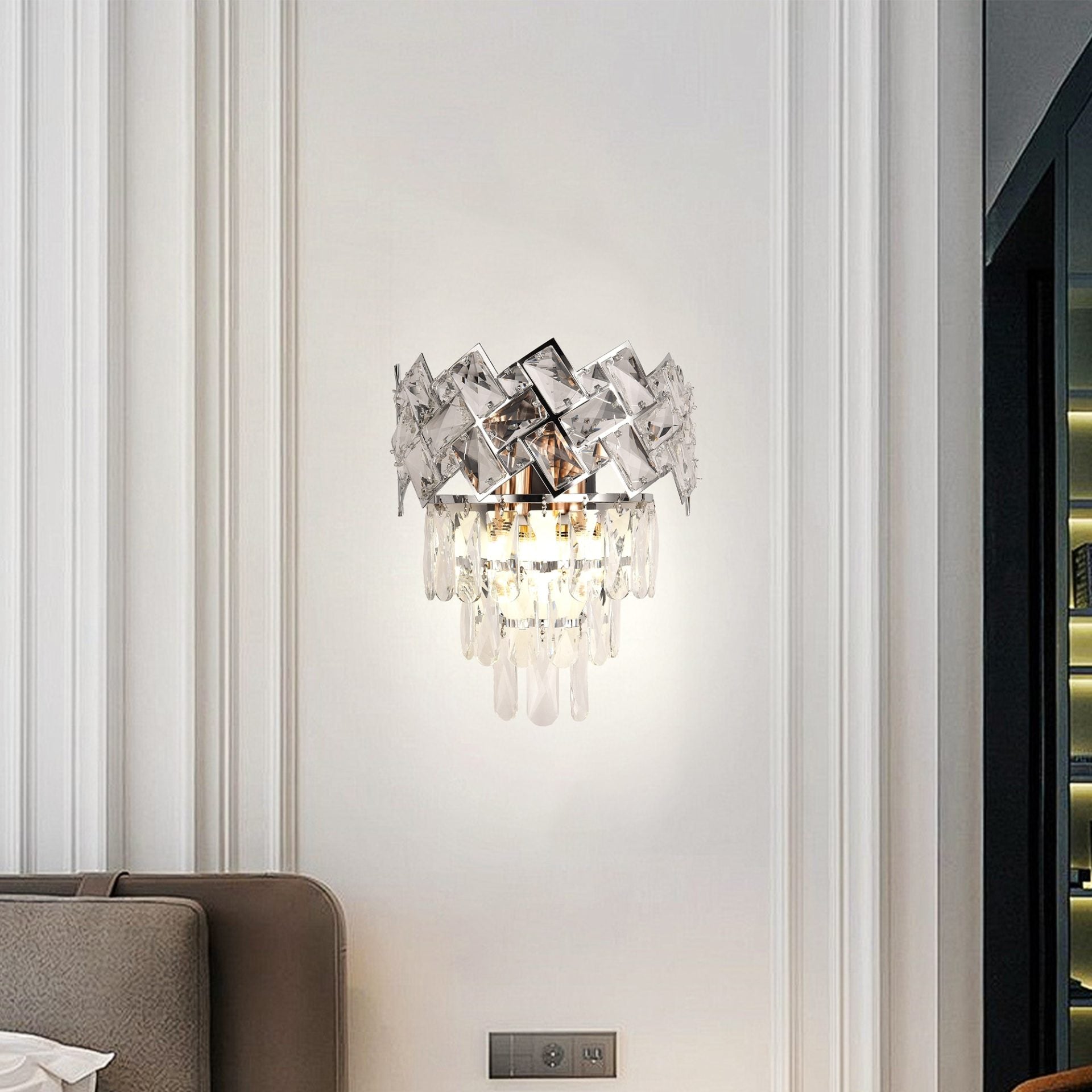 Aplica Cristal WINDSOR, 2x E14, Crom Lucios
