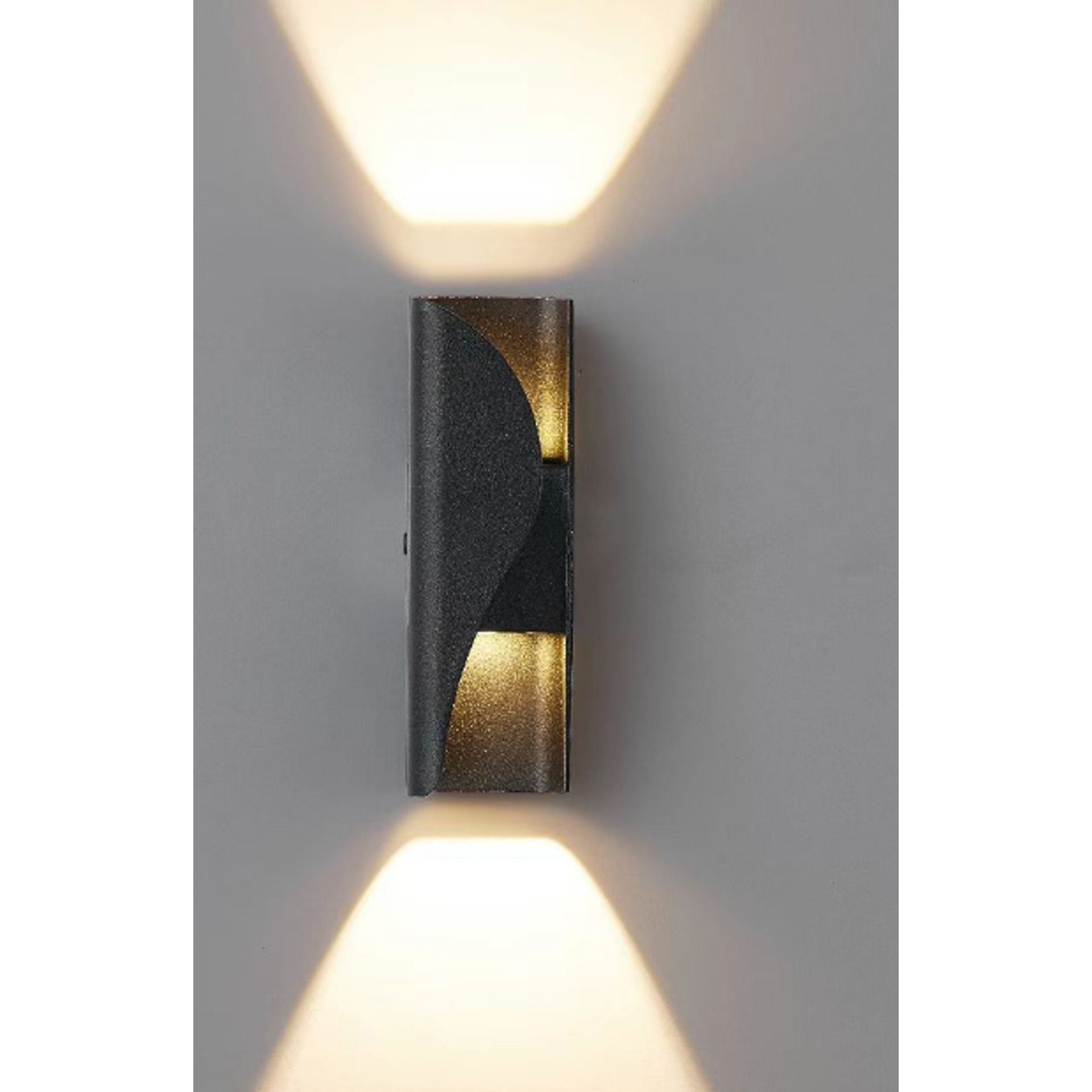 Aplica LED AX221 de Exterior si Interior, 2 Surse x 6W, Metalic, Negru, 3000K