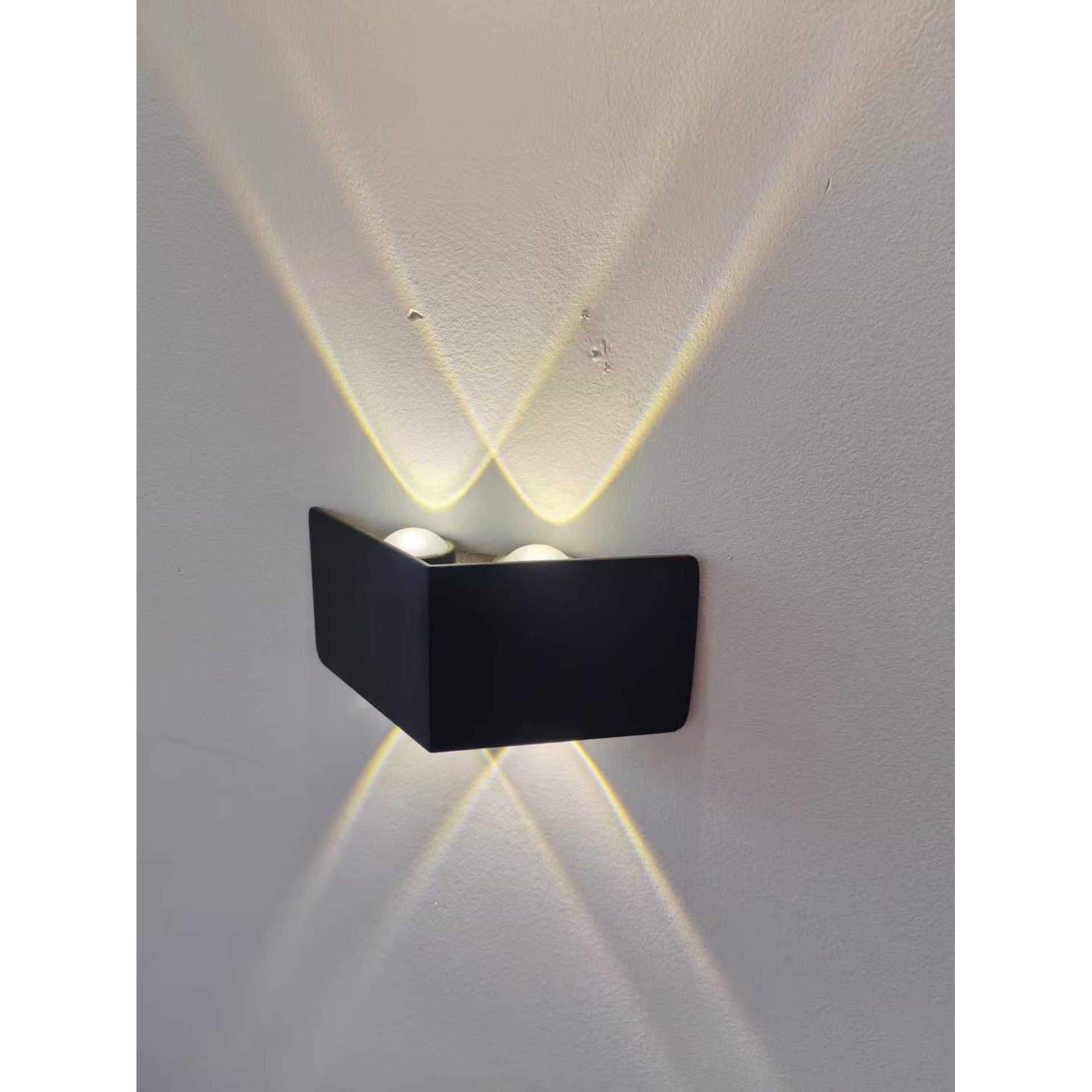 Aplica LED AX230, Exterior, 4 Surse, 4W, Negru, 3000K