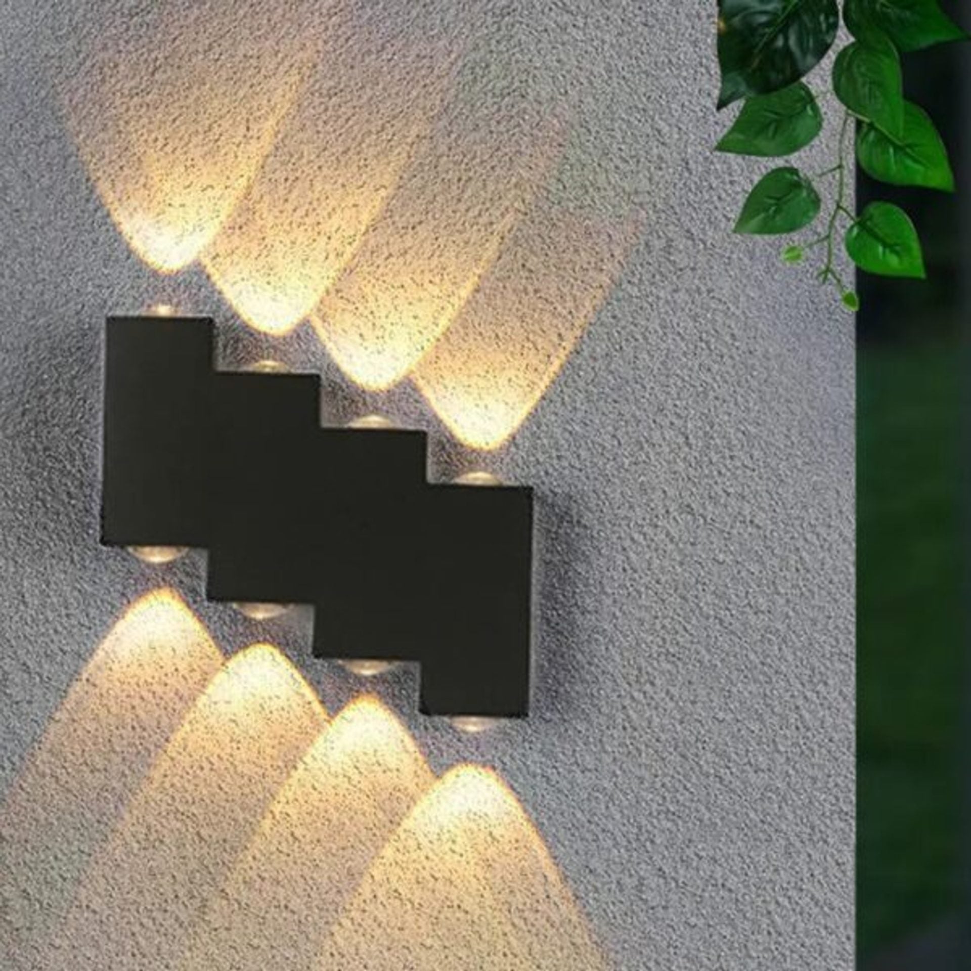 Aplica LED AX232, Exterior, 8 Surse, 8W, Negru, 3000K