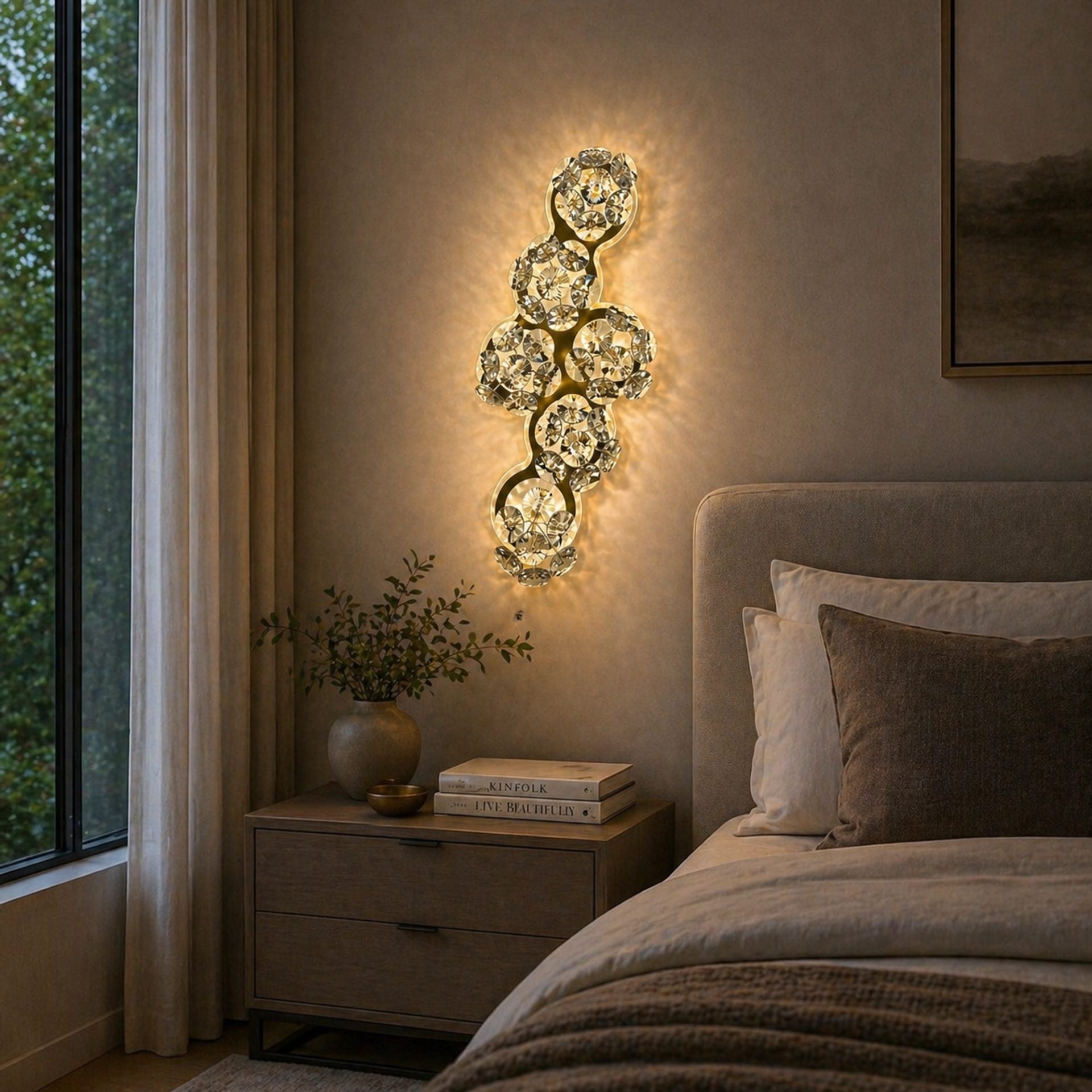 Aplica LED Cristal Decorativa BLOSSOM Lumina Rece/Neutra/Calda Auriu