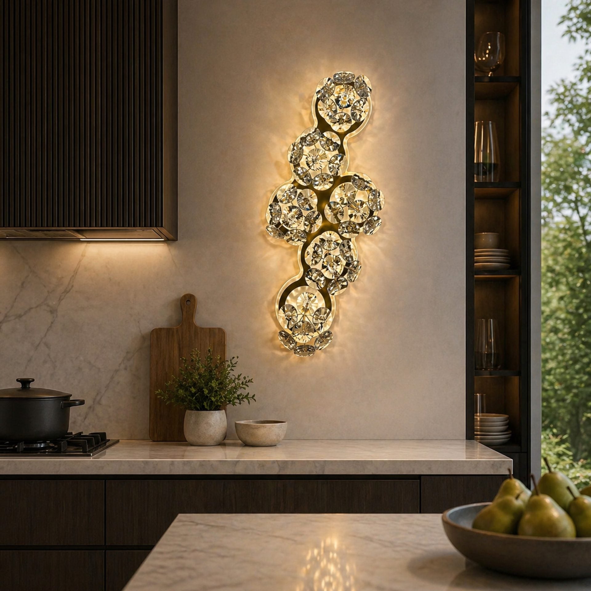 Aplica LED Cristal Decorativa BLOSSOM Lumina Rece/Neutra/Calda Auriu