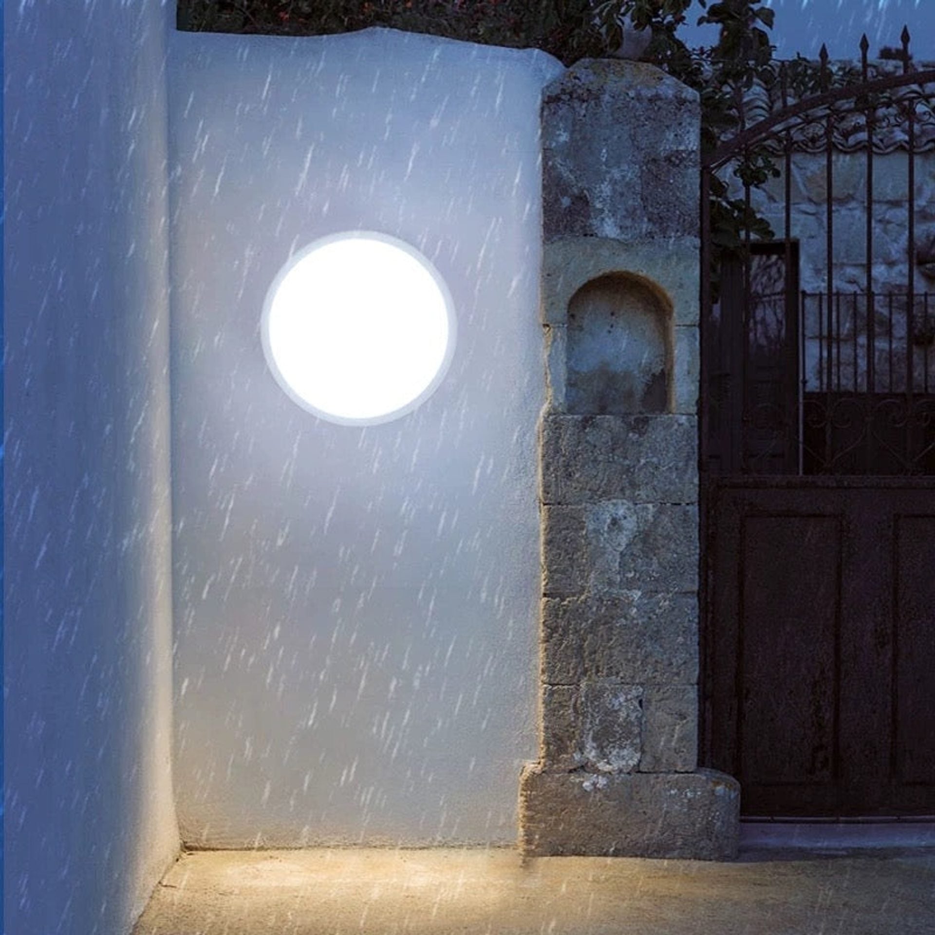 Aplica LED de Exterior AX310/162WH, Lumina Calda 3000K, Diametru 16.2cm, IP65, Alb
