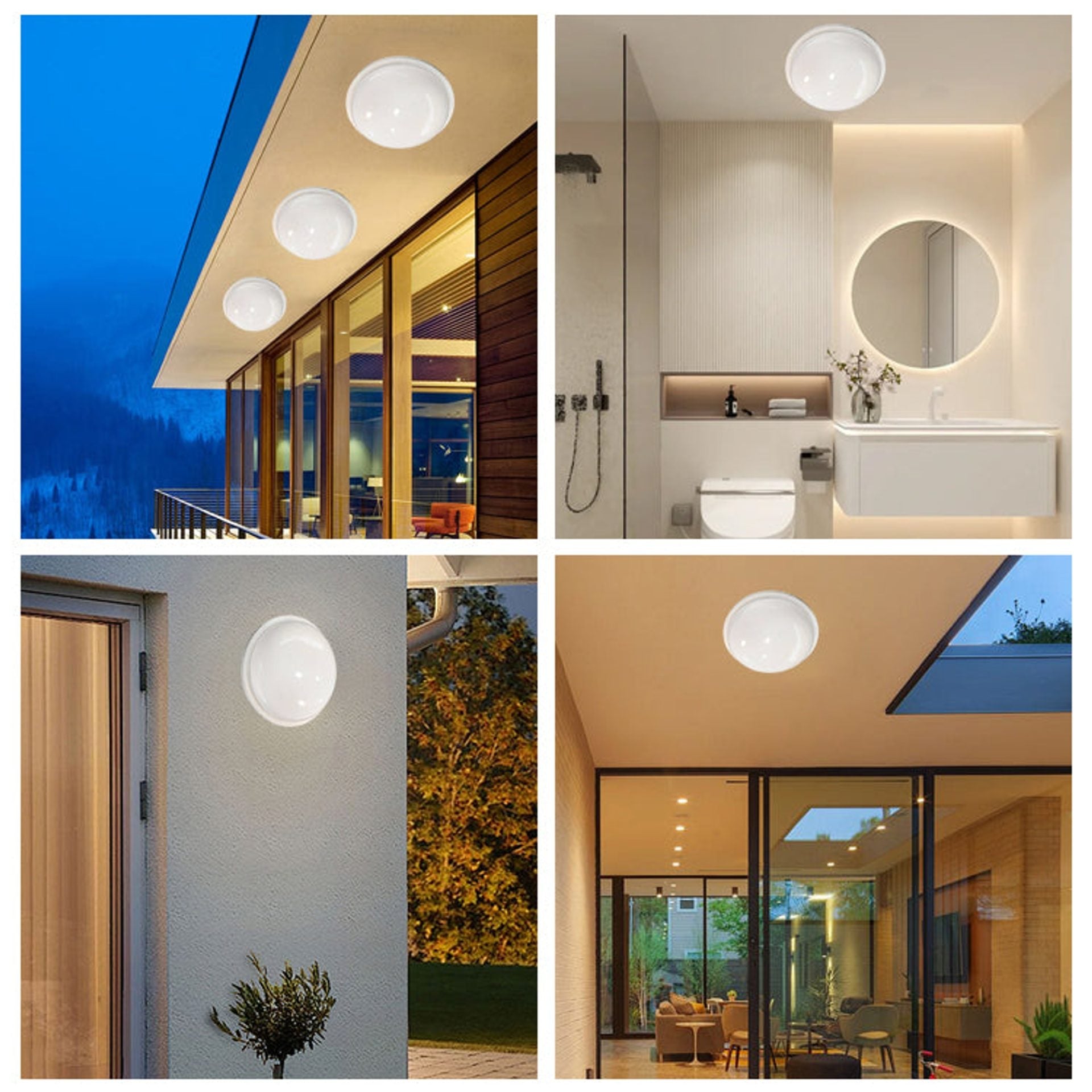 Aplica LED de Exterior AX310/162WH, Lumina Calda 3000K, Diametru 16.2cm, IP65, Alb