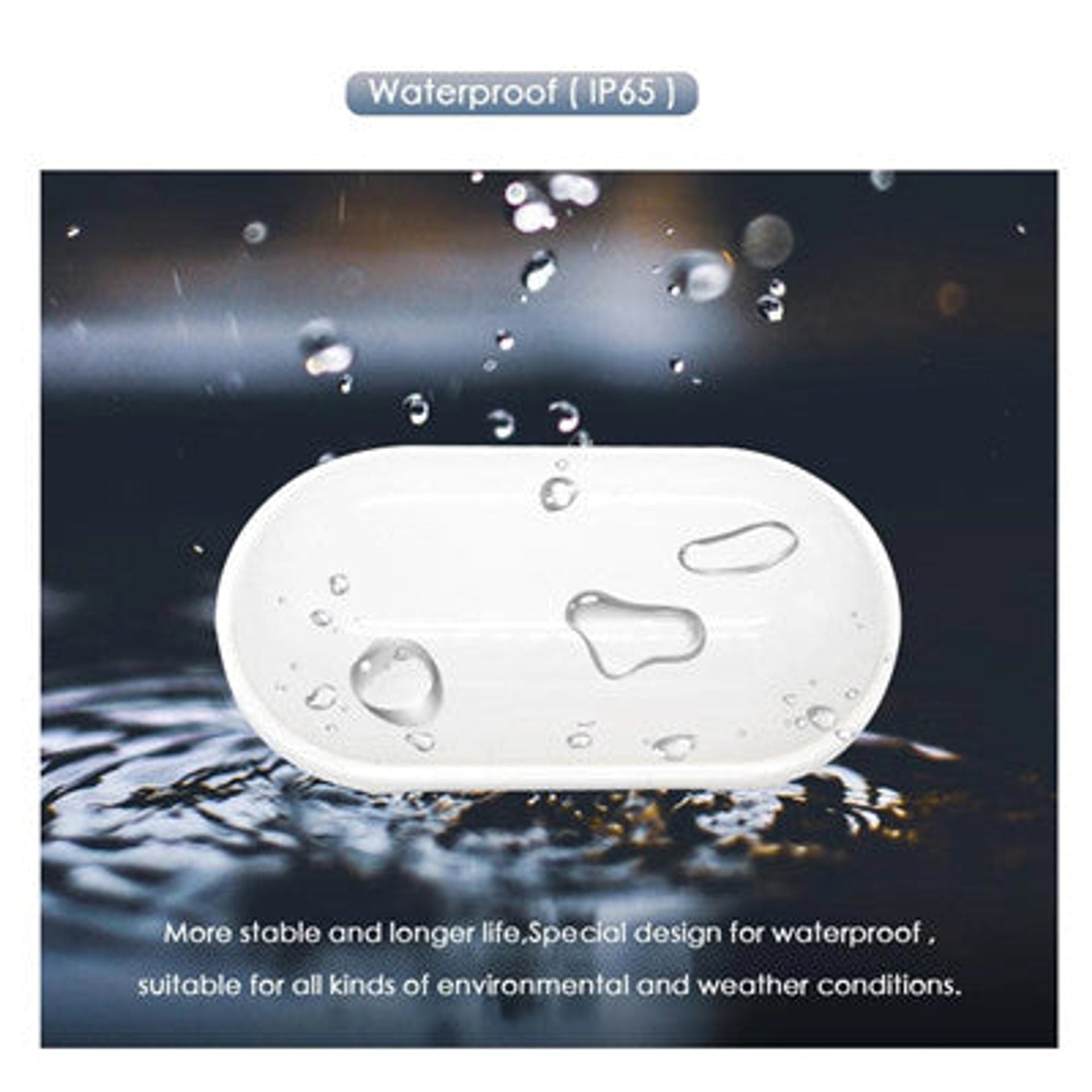 Aplica LED de Exterior AX320/218WH, Lumina Calda 3000K, IP65, Alb, Metal