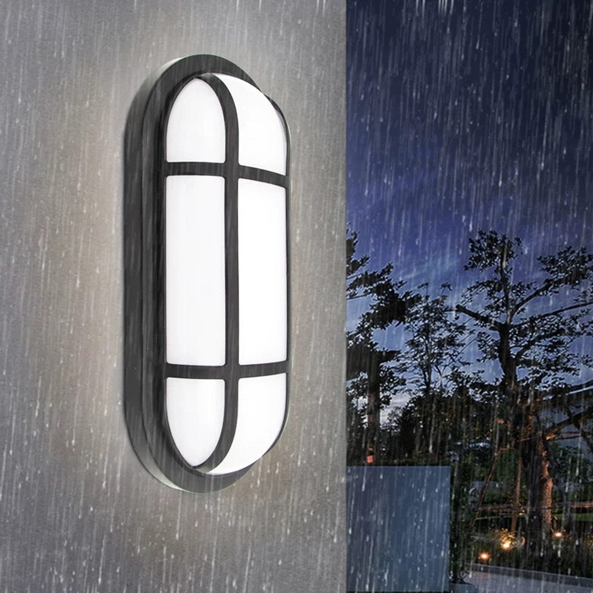 Aplica LED de Exterior AX321/218BK, IP65, Alb si Negru