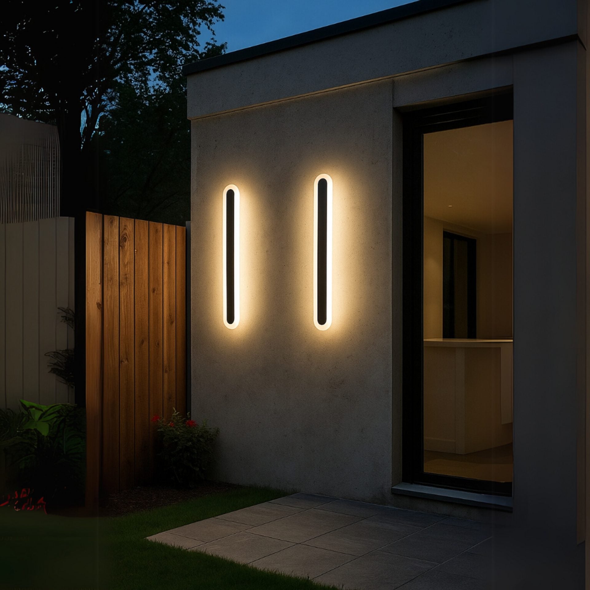 Aplica LED de Exterior SUHA, Lungime 70cm, 10W, IP65, Metal, Liniar, Negru