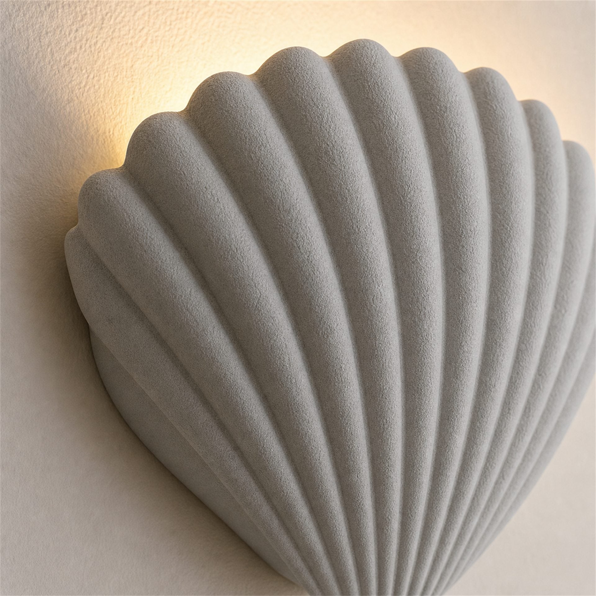 Aplica LED Decorativa CONCHA, 30x35cm, 1xE27, Polistiren, Gri