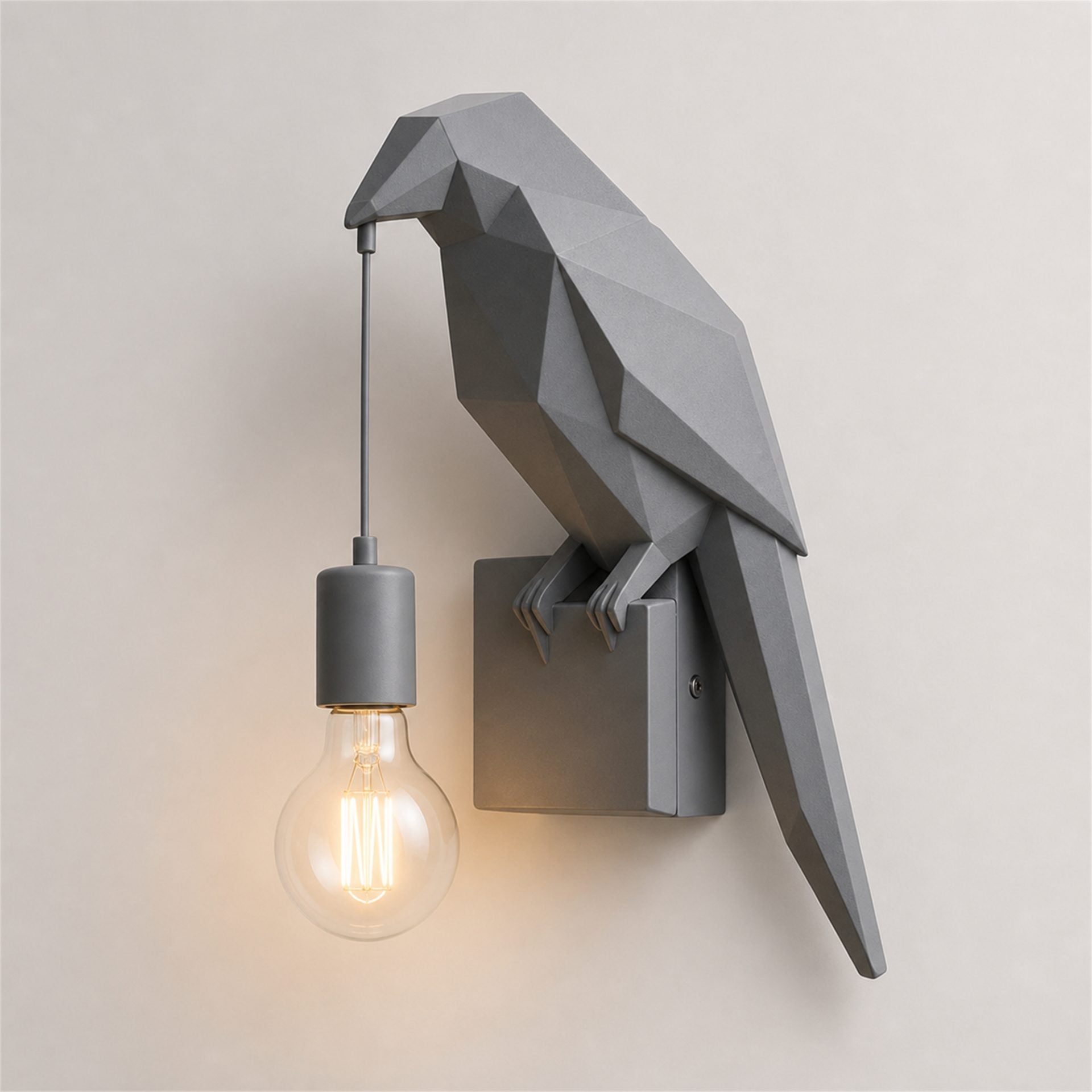 Aplica LED Decorativa CORVUS, 40x18cm, 1xE27, Polistiren, Gri