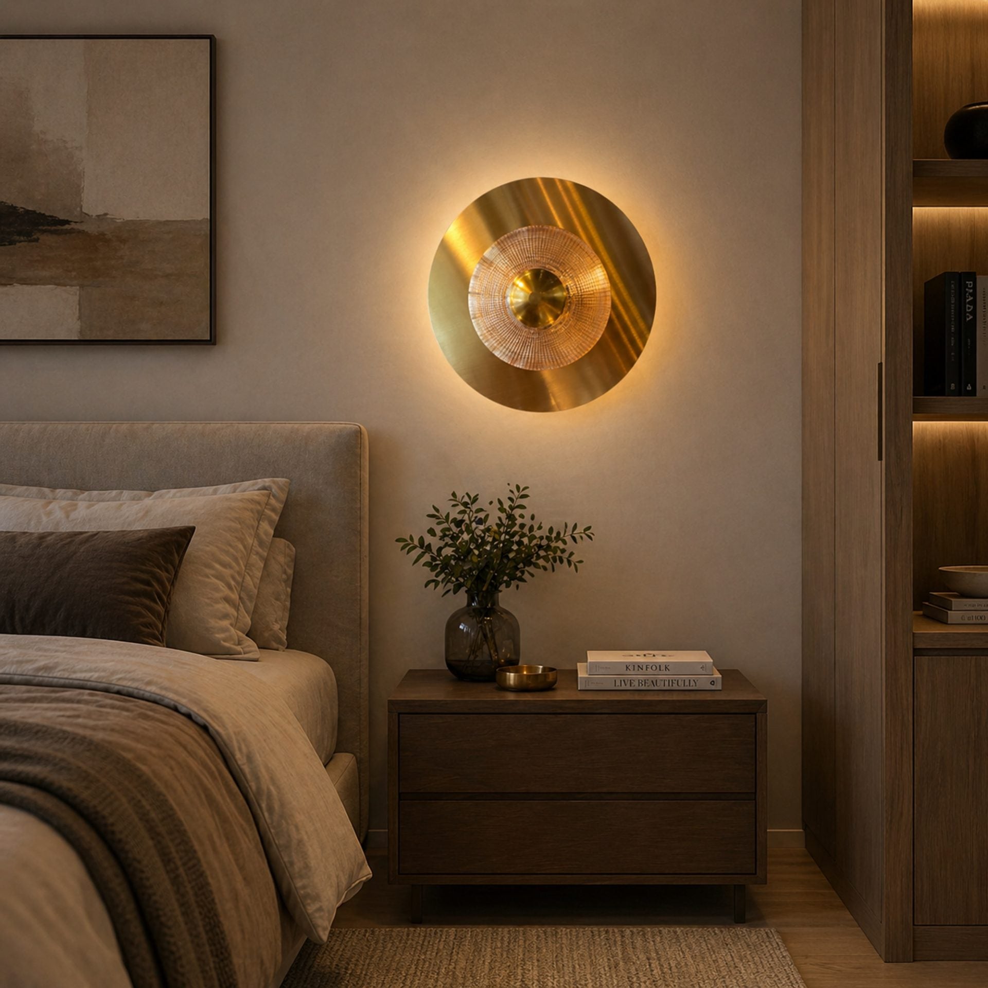 Aplica LED Decorativa DOME Lumina Rece/Neutra/Calda Auriu