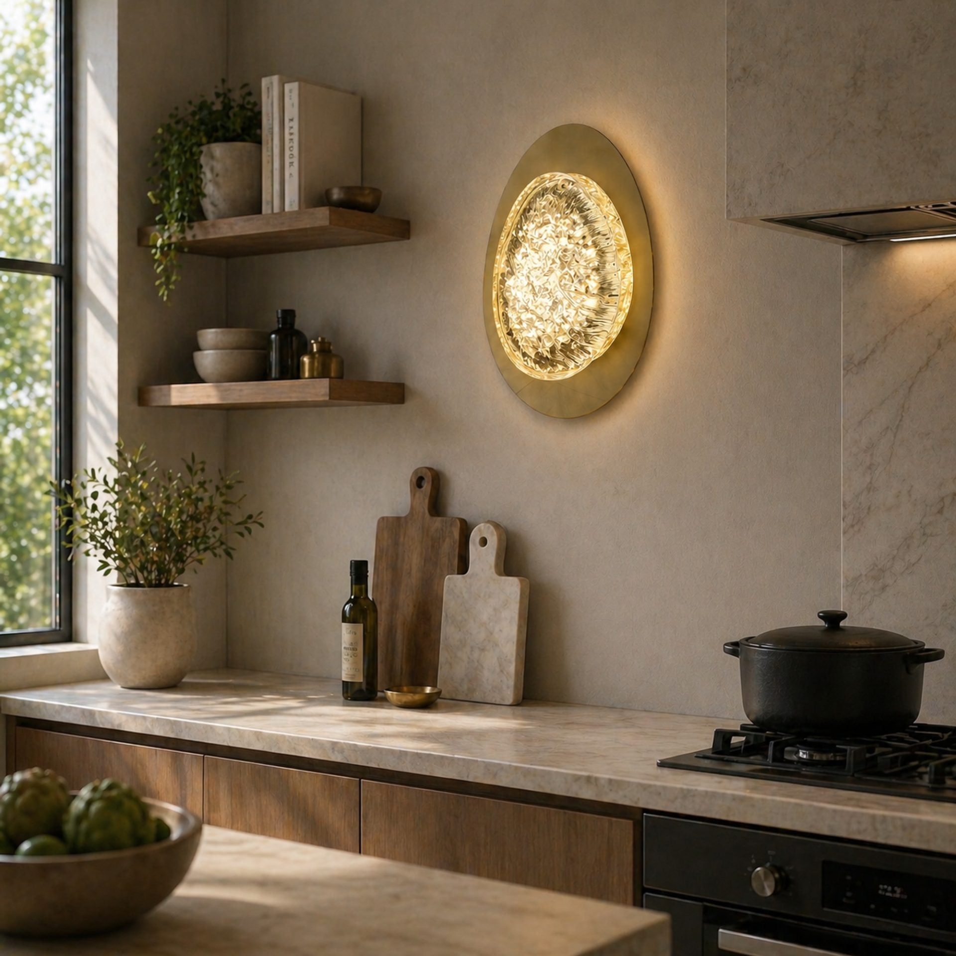Aplica LED Decorativa GEM Lumina Rece/Neutra/Calda Auriu