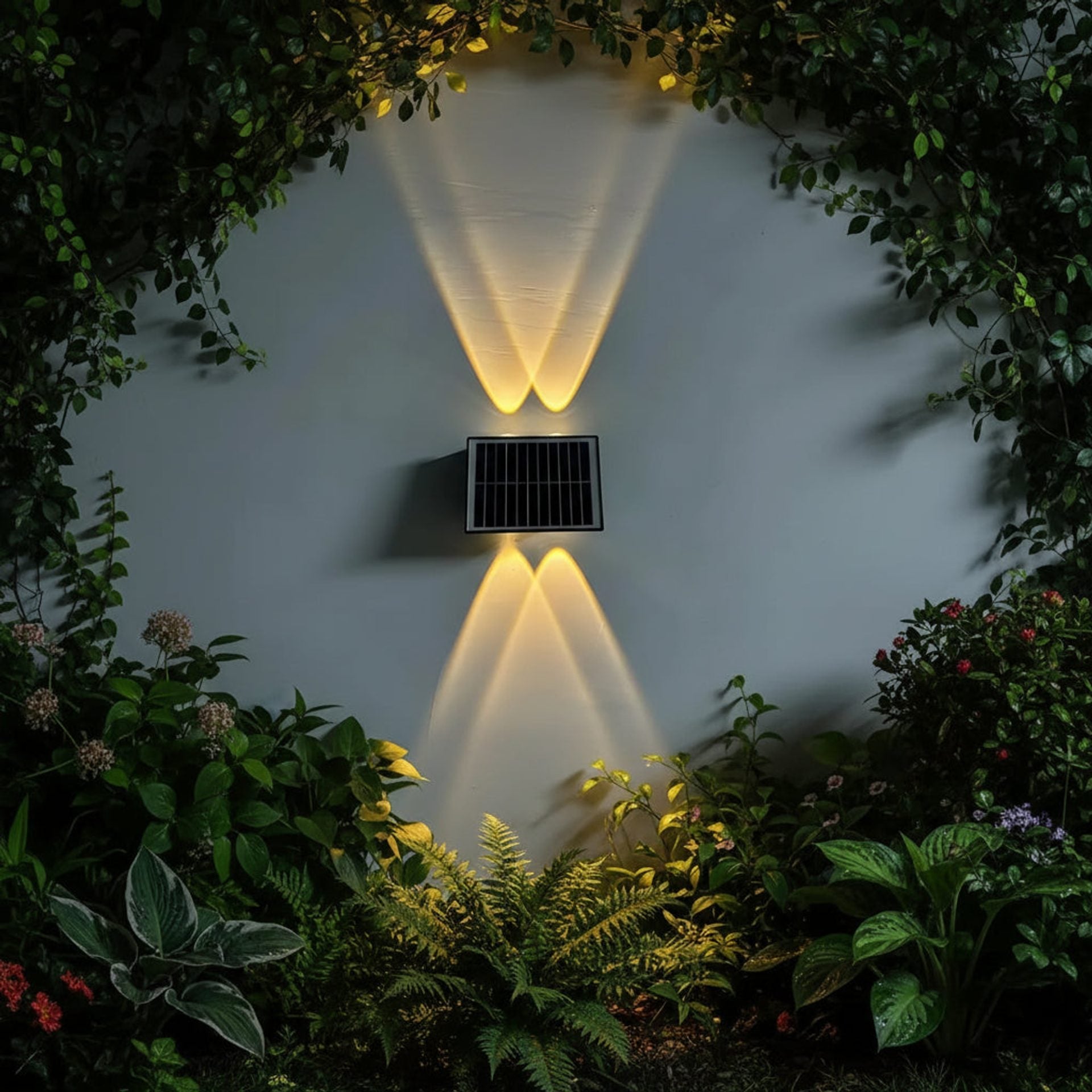 Aplica LED Exterior Solaris, 4 Surse de lumina, Lumina Calda, Negru