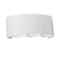 Aplica pentru Perete, Flippy, Interior/Exterior, Rezistenta la Umezeala IP65, 8 W, Lumina Calda, Aluminiu, 22x8 cm, Alb