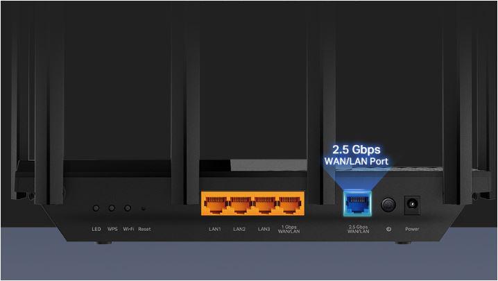 ROUTER Tp-Link wireless AX5400, 5400Mbps,1 x WAN 2.5 Gigabit, 4 porturi Gigabit,1 x USB 3.1, 2.4 Ghz/5 Ghz dual band, 6