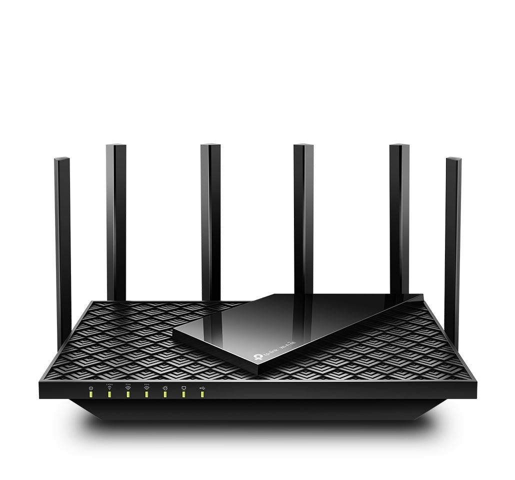 ROUTER TP-Link wireless Wi-Fi 6E, AXE5400, 4 porturi LAN Gigabit, 1 port WAN Gigabit, 1 x USB 3.0, Tri Band 5400Mbps, 6 x antena externa, "Archer AXE75"