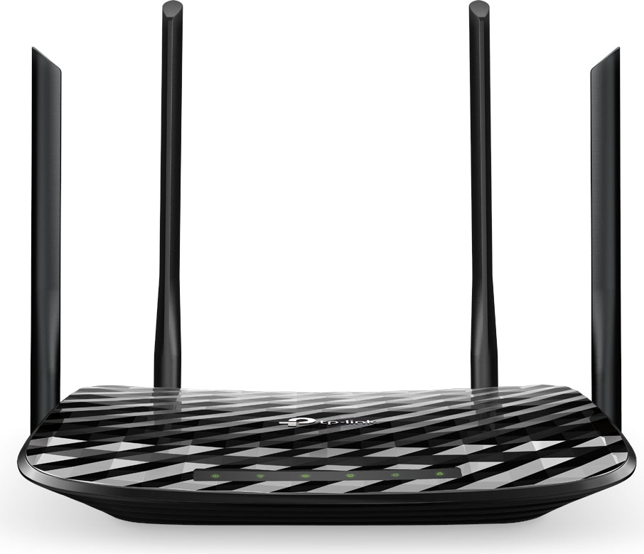 ROUTER TP-LINK wireless 1200Mbps, 4 porturi Gigabit, 4 antene externe + 1 interna, Dual Band AC1200 "Archer C6"