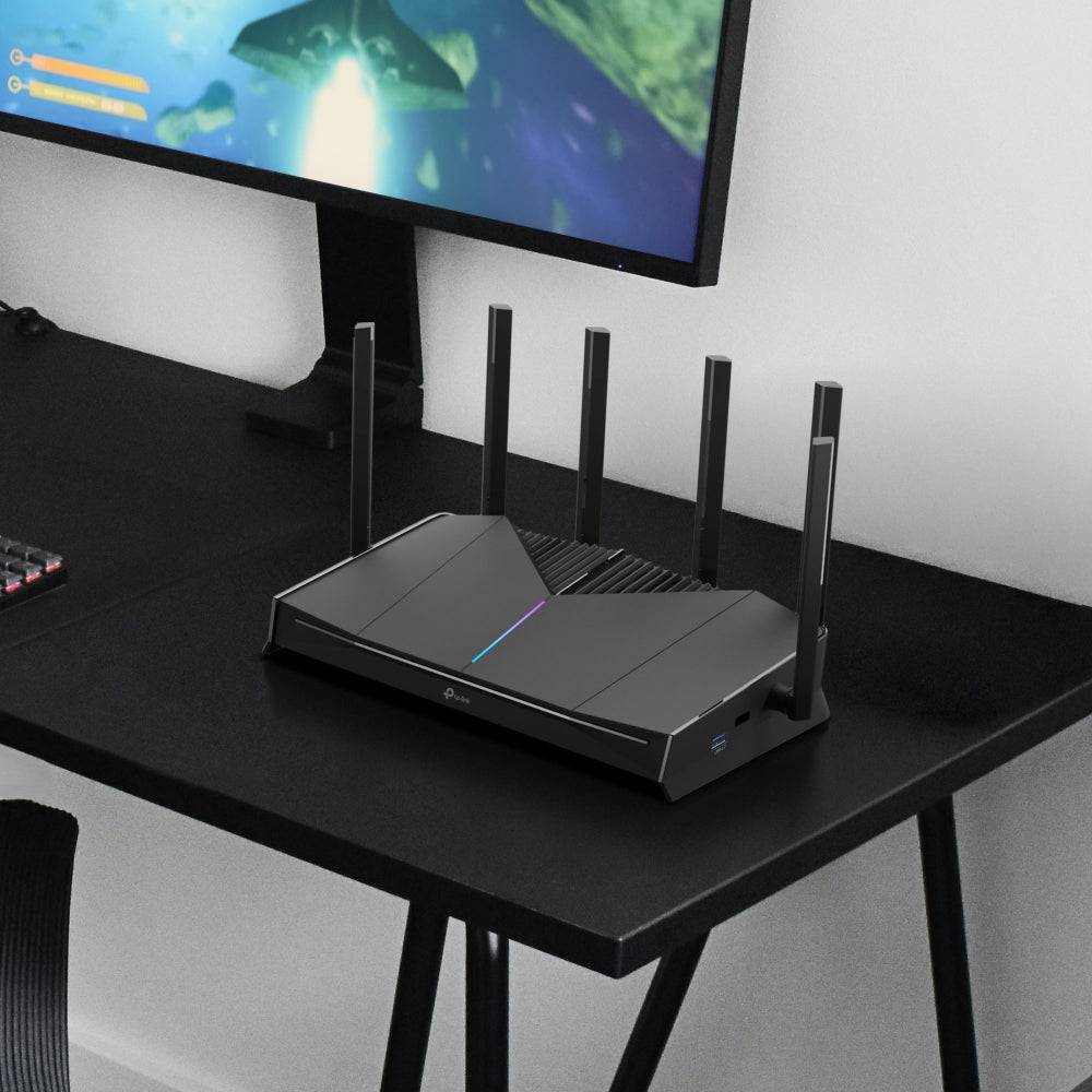 ROUTER TP-LINK wireless, BE6500 Dual-Band Wi-Fi 7 Gaming Router de pana la 6500 Mbps ,1×2.5 Gbps RJ45 WAN, 1x2.5 Gbps LAN, 3×1 Gbps LAN, 1×USB 3.0, WI-FI 7 "Archer GE400"